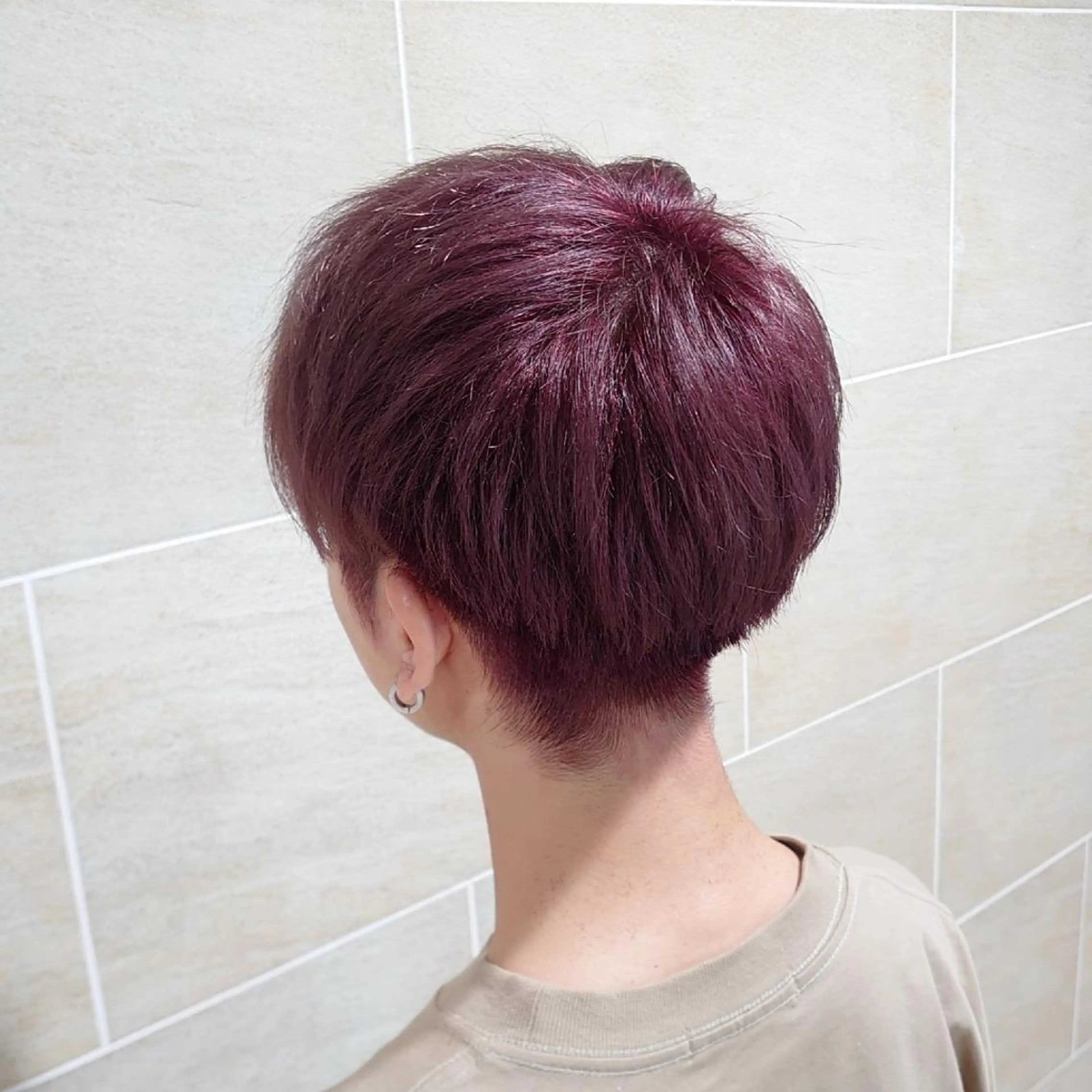 メンズ カラー ショート メンズブリーチ マッシュ ブリーチ ピンクカラー 宮本  星羅のヘアスタイル