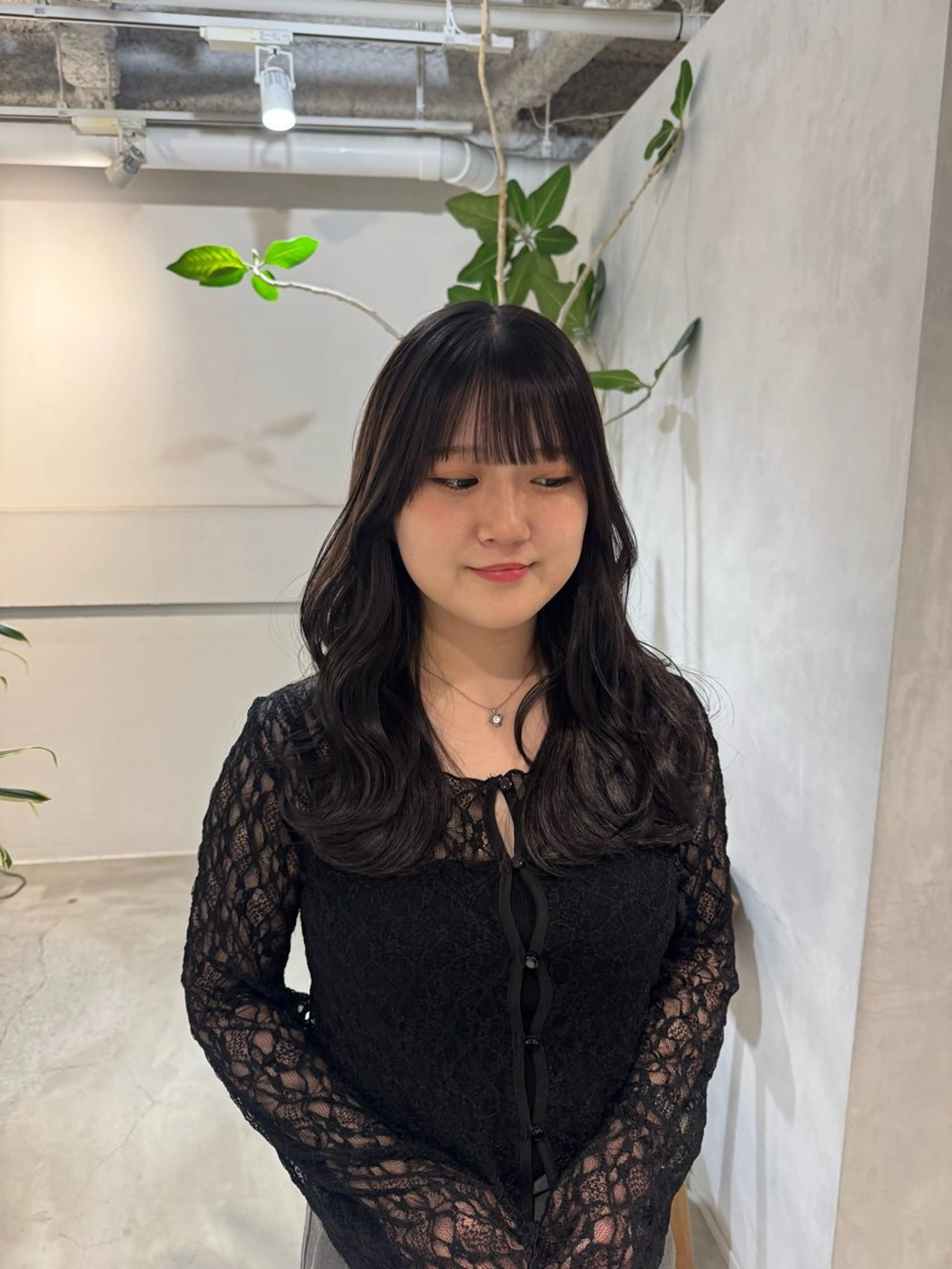 セミロング カット ヘアカラー トリートメント 顔周りcut・ご相談 ＝新宿しずく🇰🇷のヘアスタイル