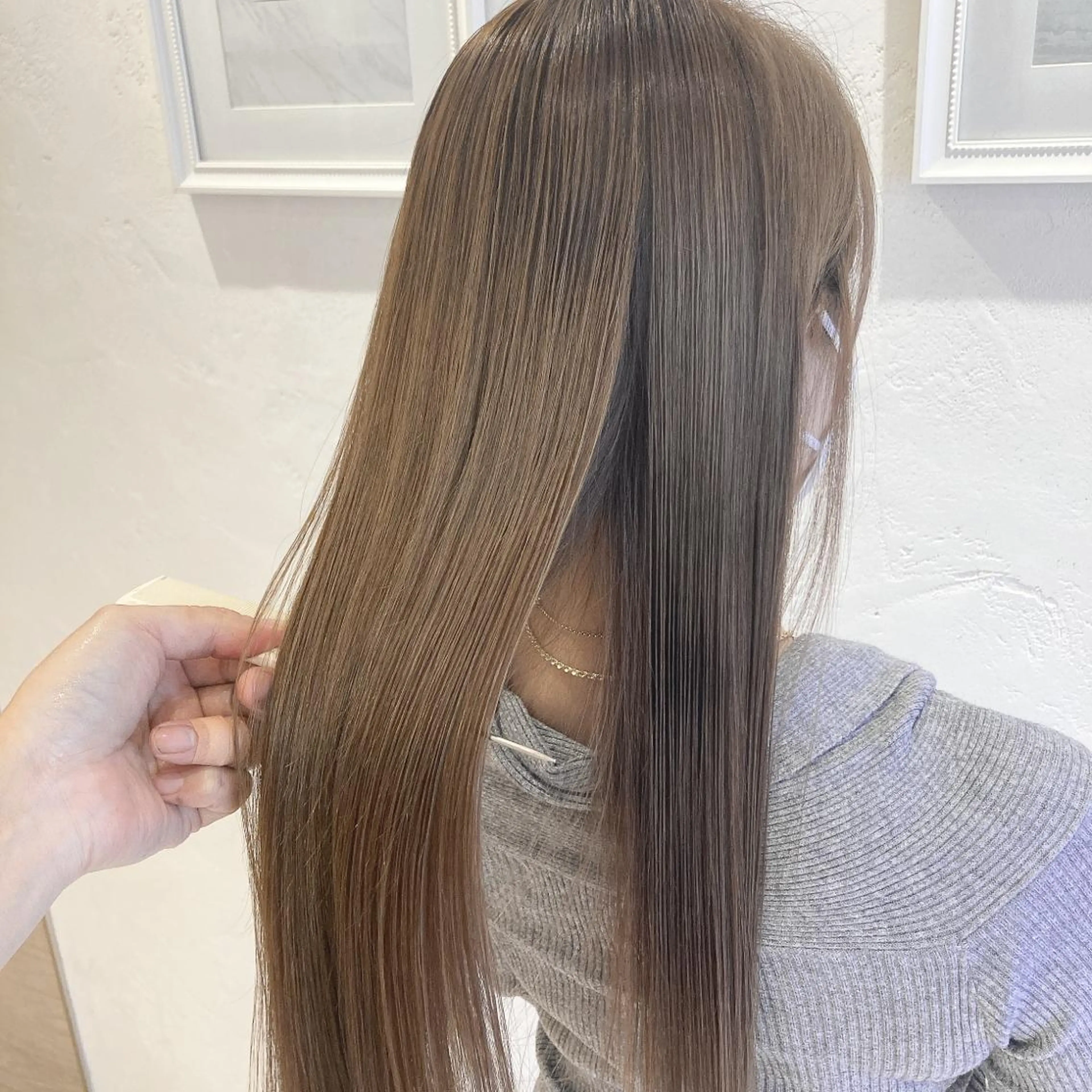 ロング 髪質改善 トリートメント カット 縮毛矯正 トリートメント 🌈艶髪🌈 金城リキのヘアスタイル