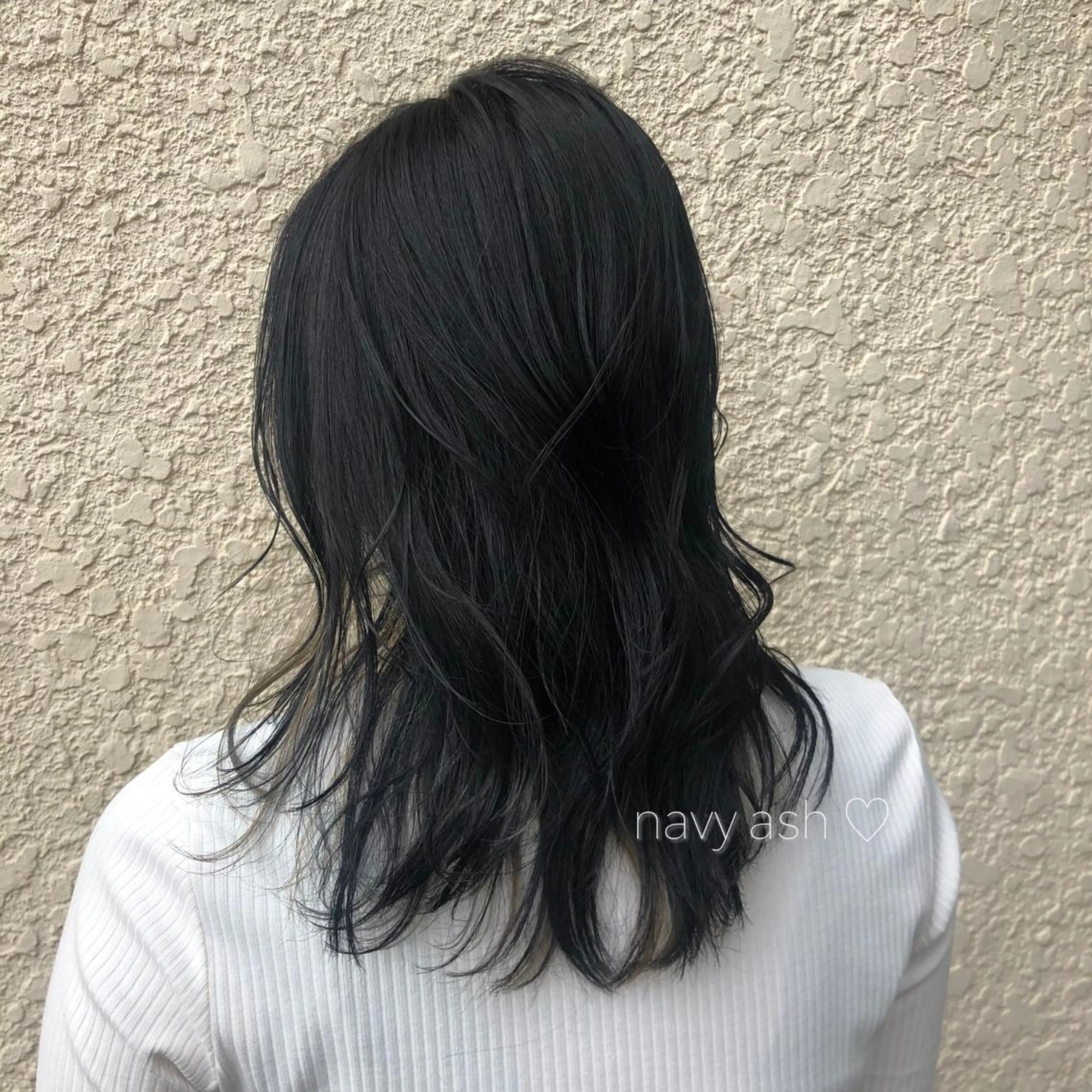 セミロング カラー ブリーチ ブルーカラー インナーカラー ネイビーカラー ヘッドスパ 🌿ニュアンスヘア 🌿福田沙也加のヘアスタイル
