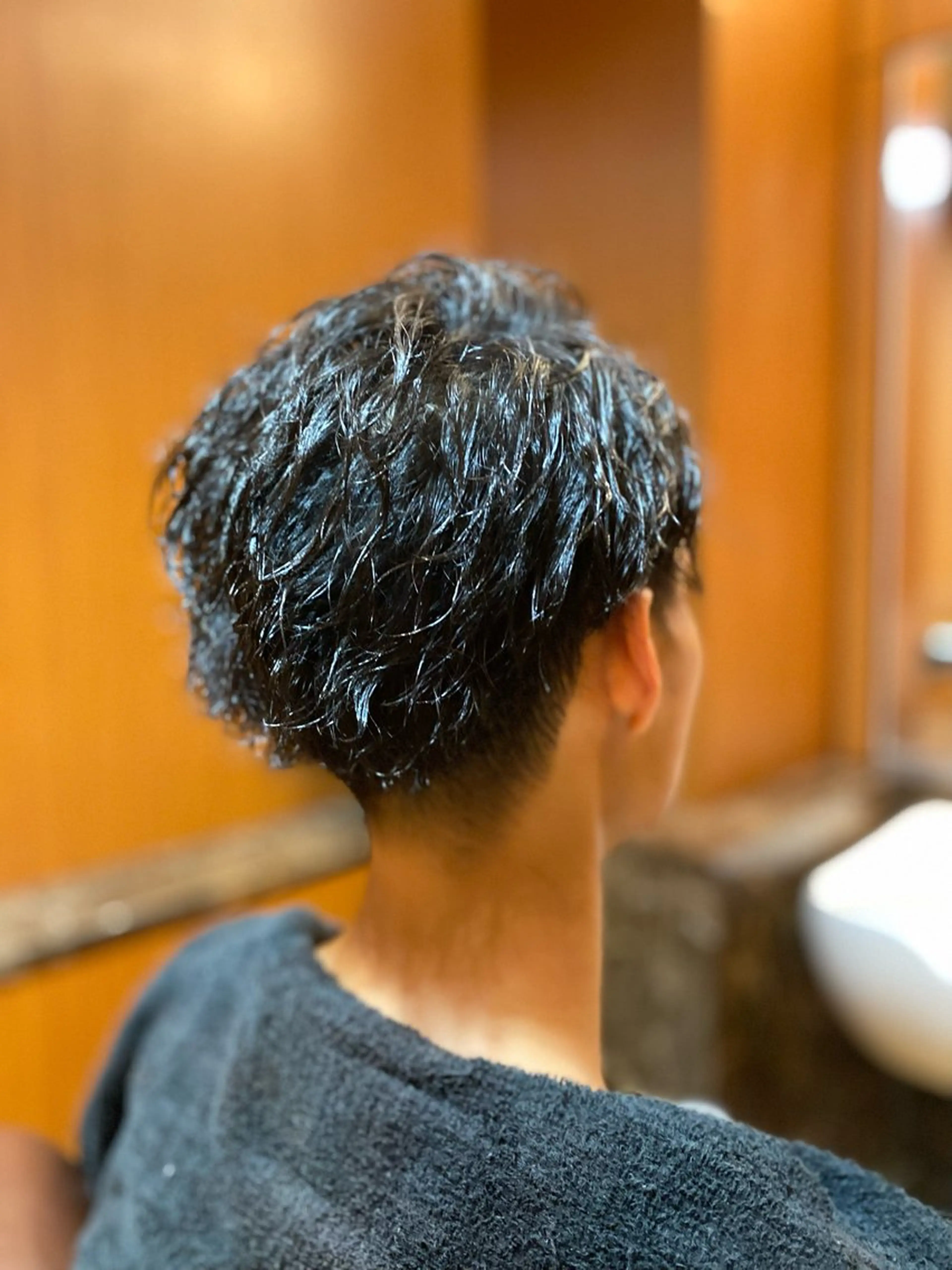 ミディアム 北川 竜也のヘアスタイル