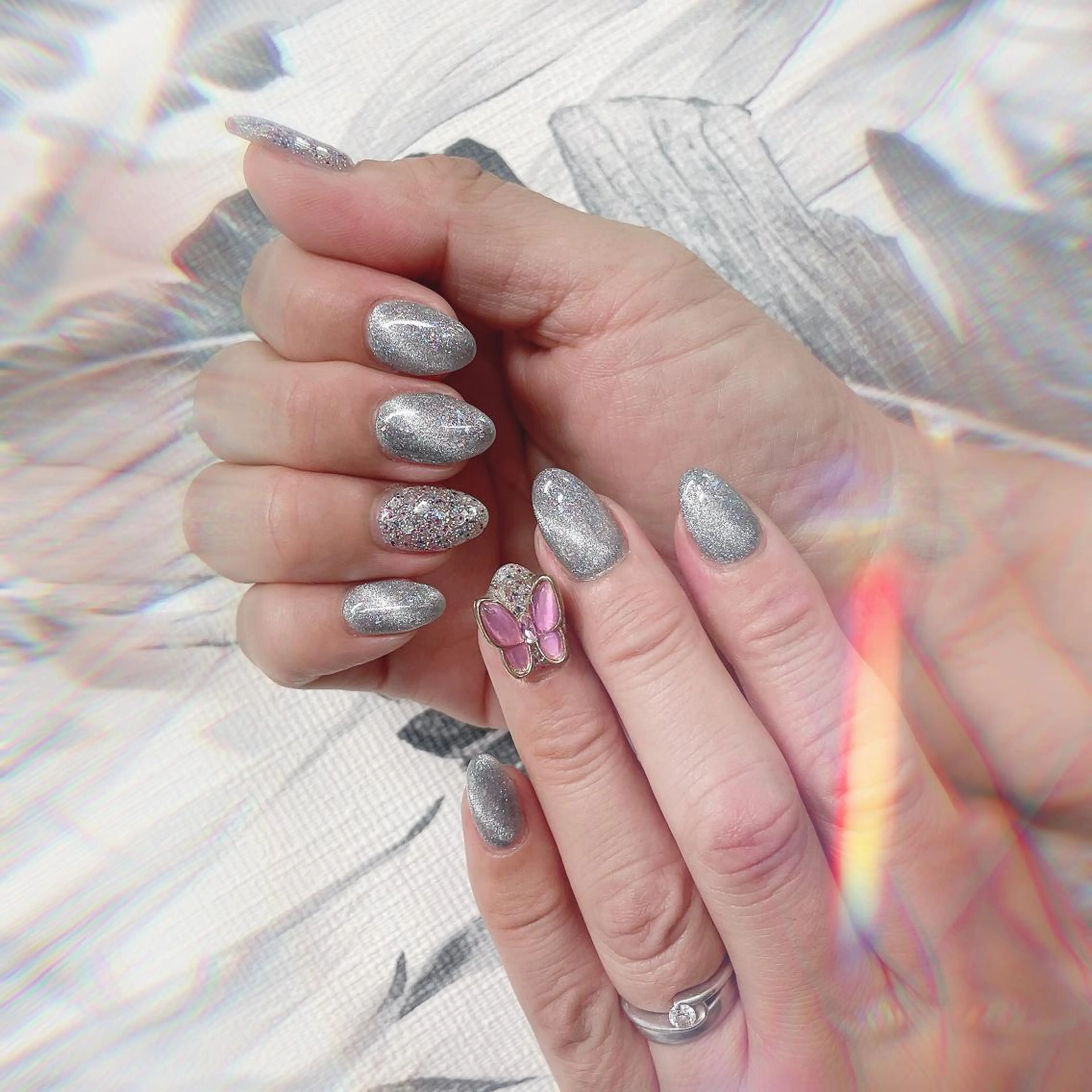 ミディアム ネイル ハンドネイル ハンドケア 💎ビューティサロン 湘南　RIRAN💎のネイルデザイン