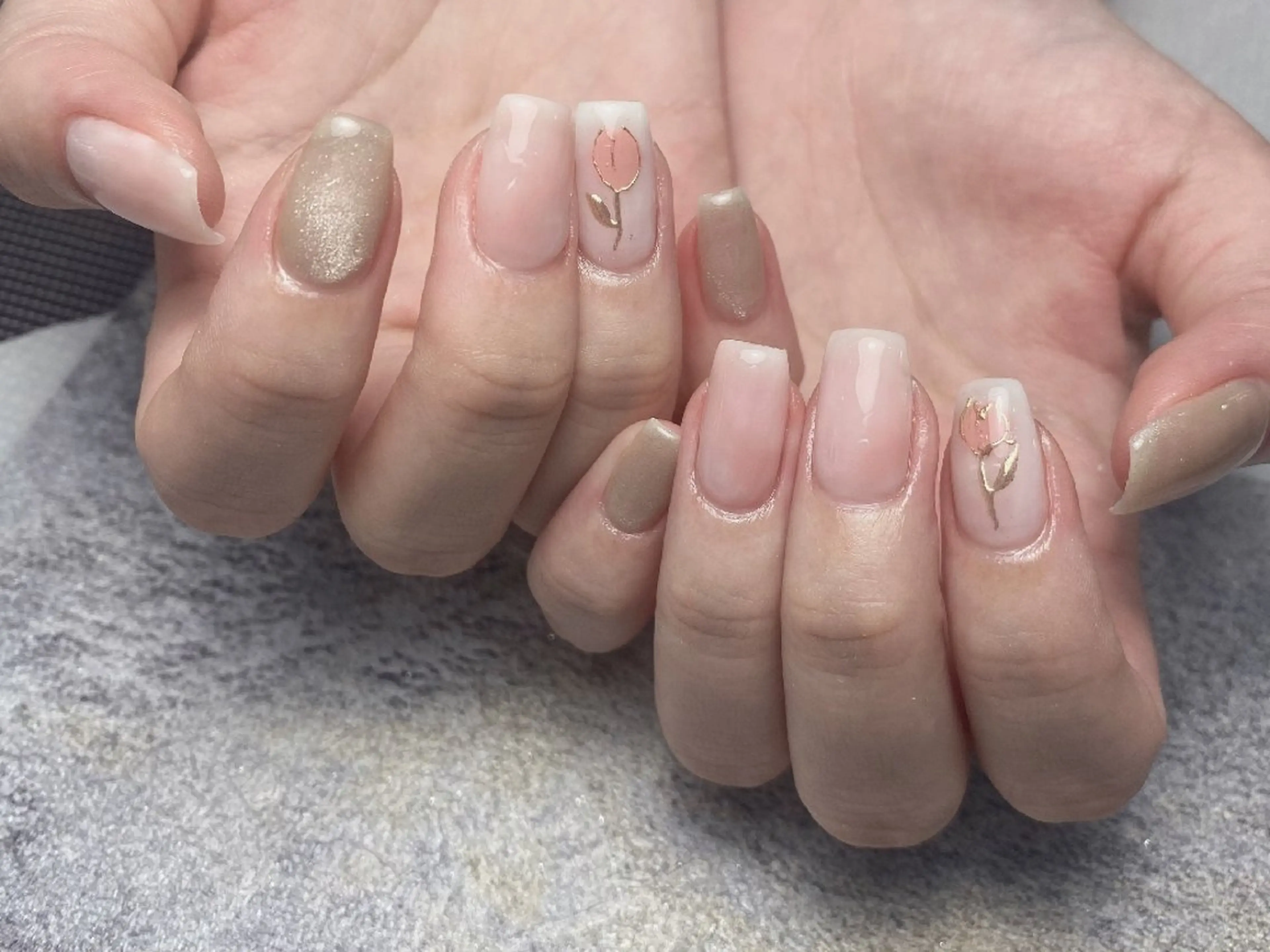 ネイル アートネイル 春ネイル ハンドネイル UM Nail Salonのネイルデザイン