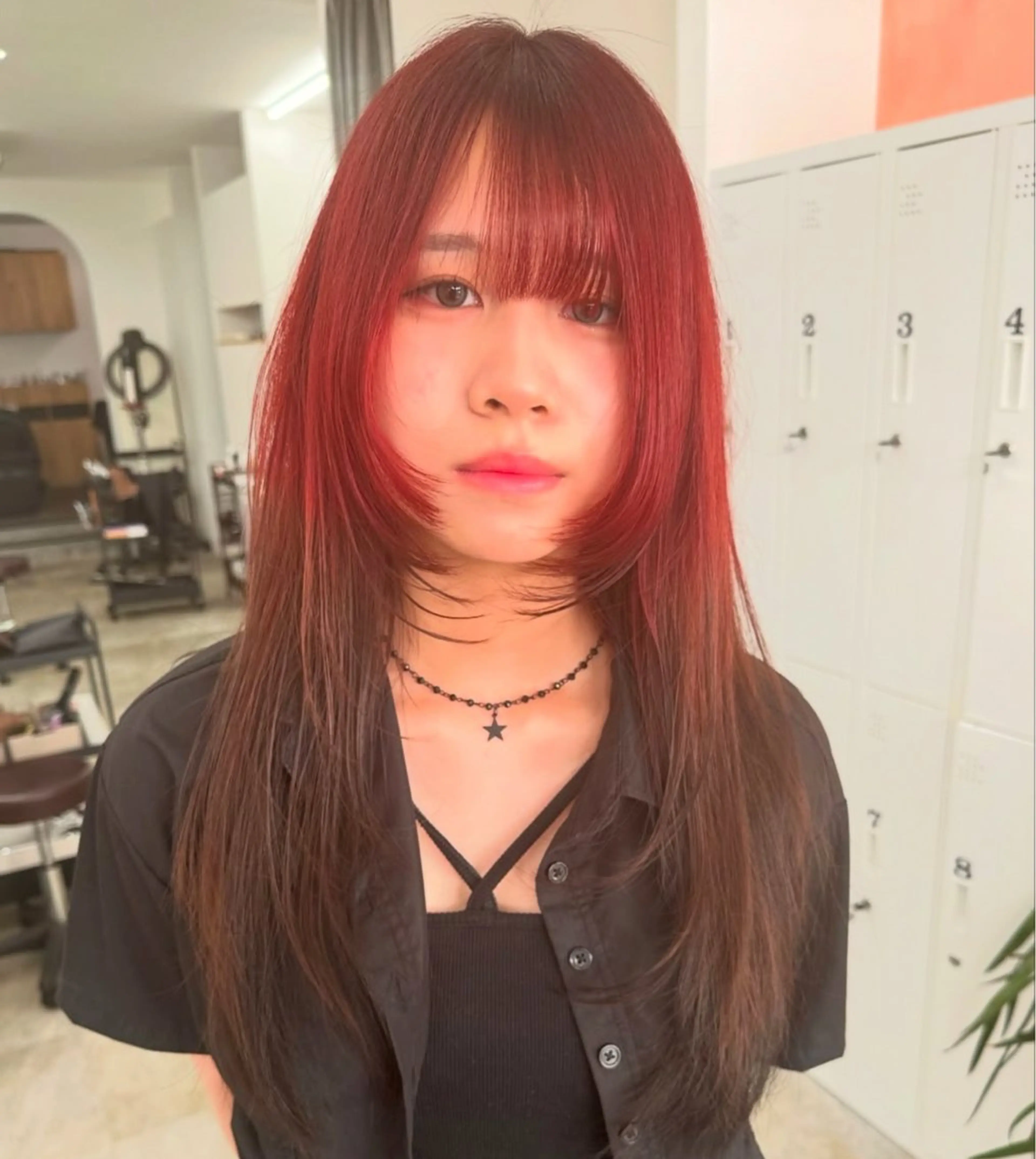 ロング カラー ヘアカラー トリートメント ベージュ⟡˖ブリーチ ˖ ࣪⊹あずきのヘアスタイル