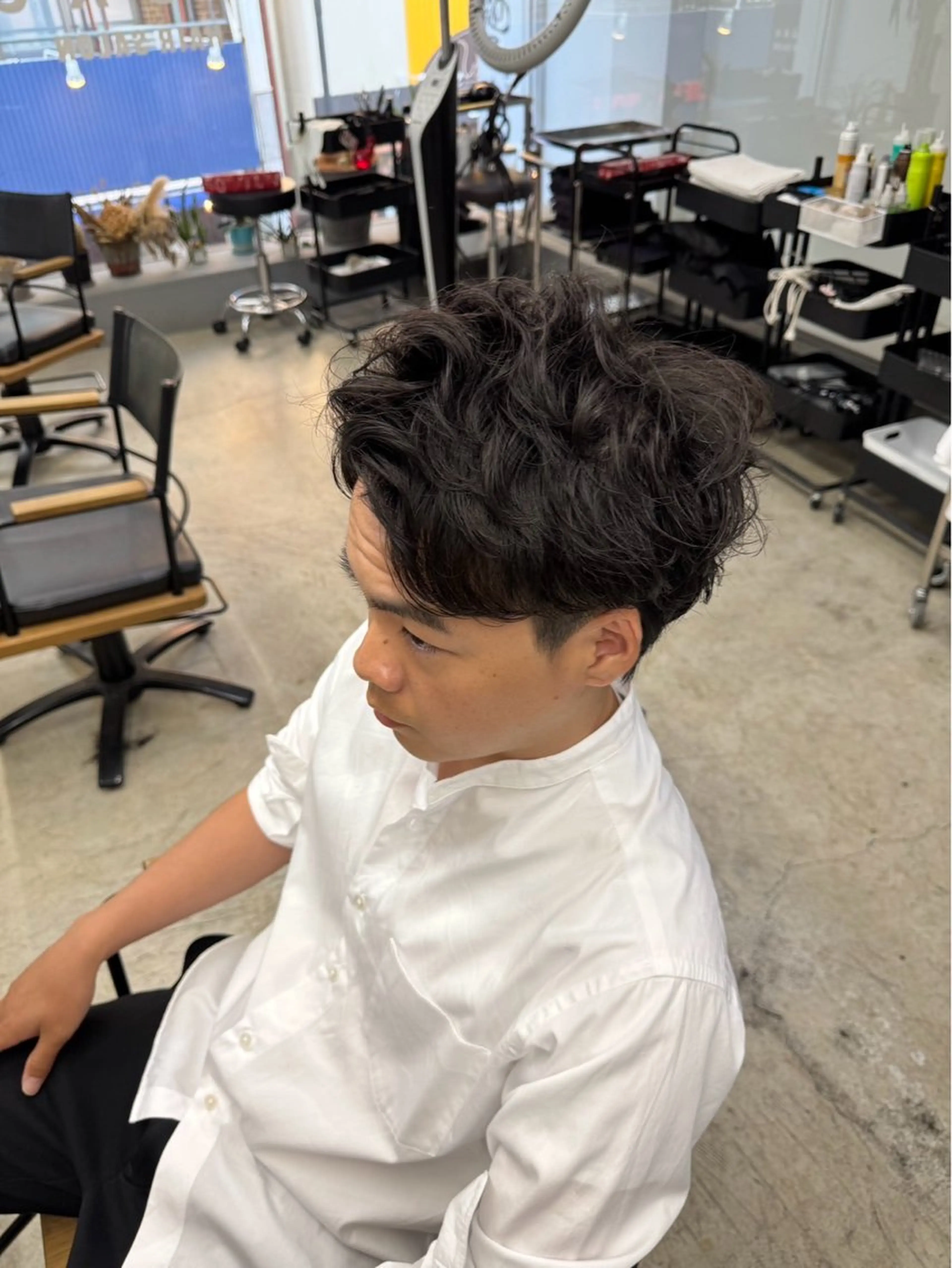 ショート パーマ メンズ カット パーマ メンズ専門サロン wokeのヘアスタイル