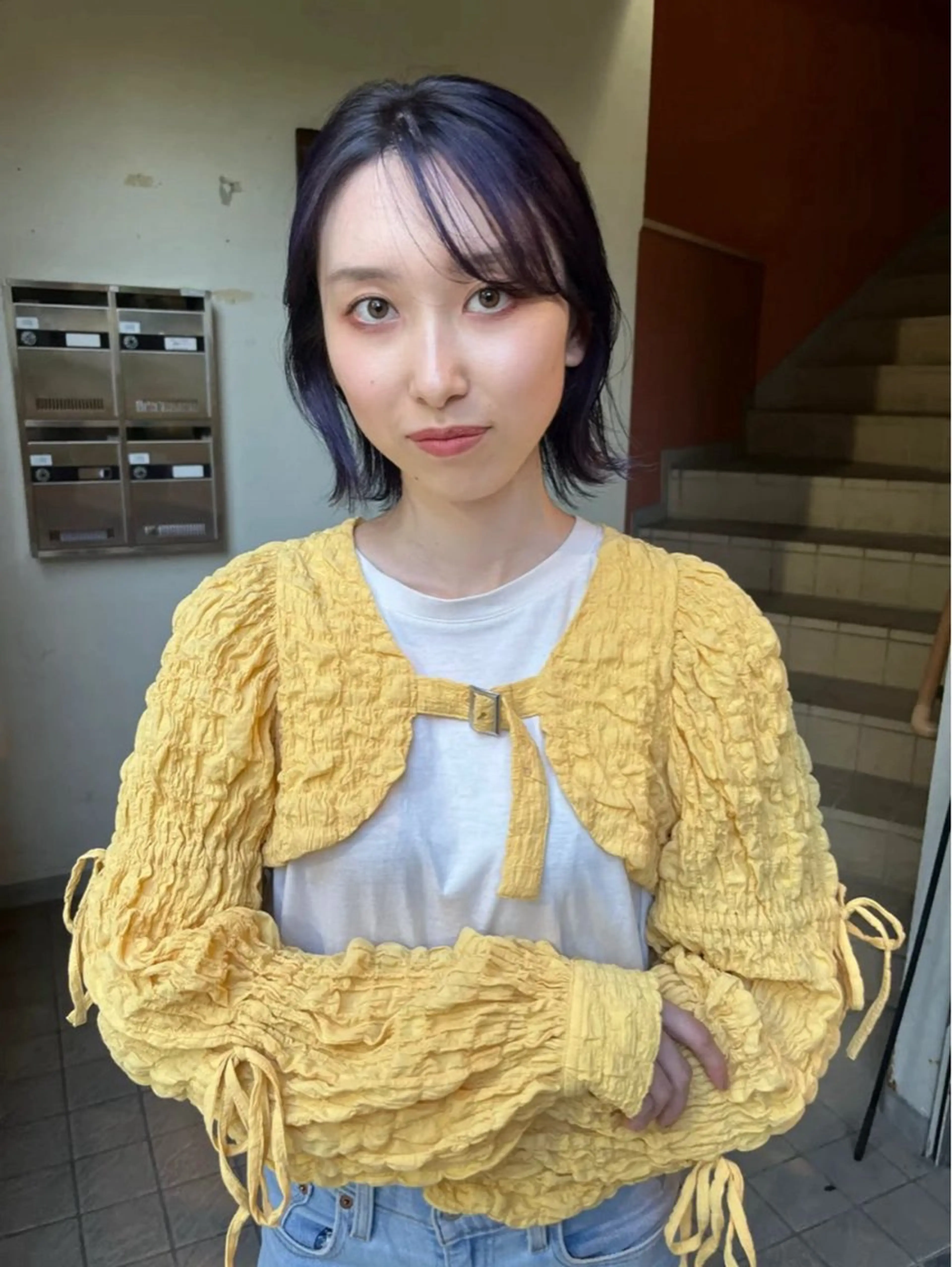 ミディアム ハッシュカット カット ヘアカラー トリートメント ColetteHAIR the MORIOKA所属・コレットヘアー 大村環奈のヘアスタイル