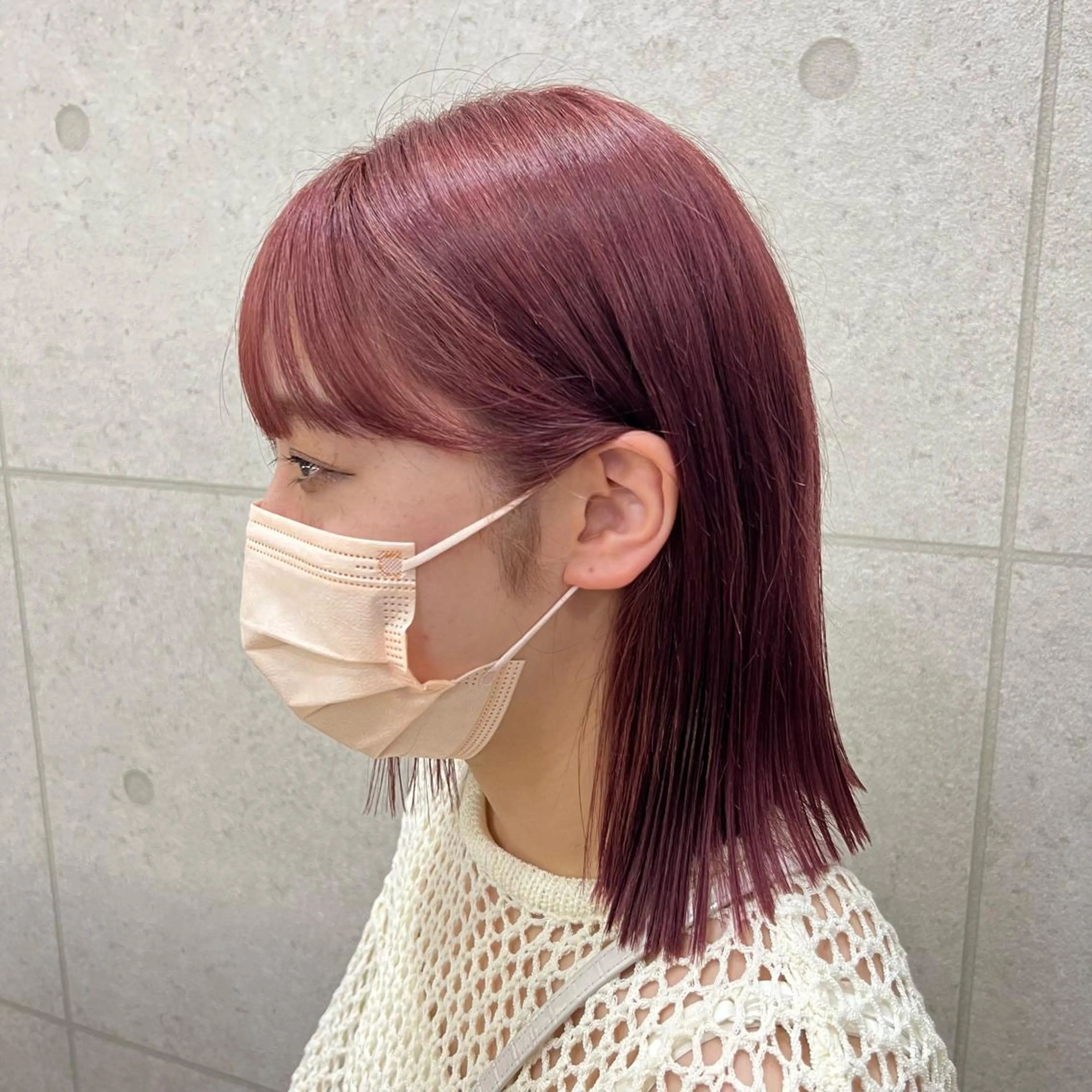 ミディアム ボブ カット ヘアカラー トリートメント インナーカラー♡ Nanakoのヘアスタイル