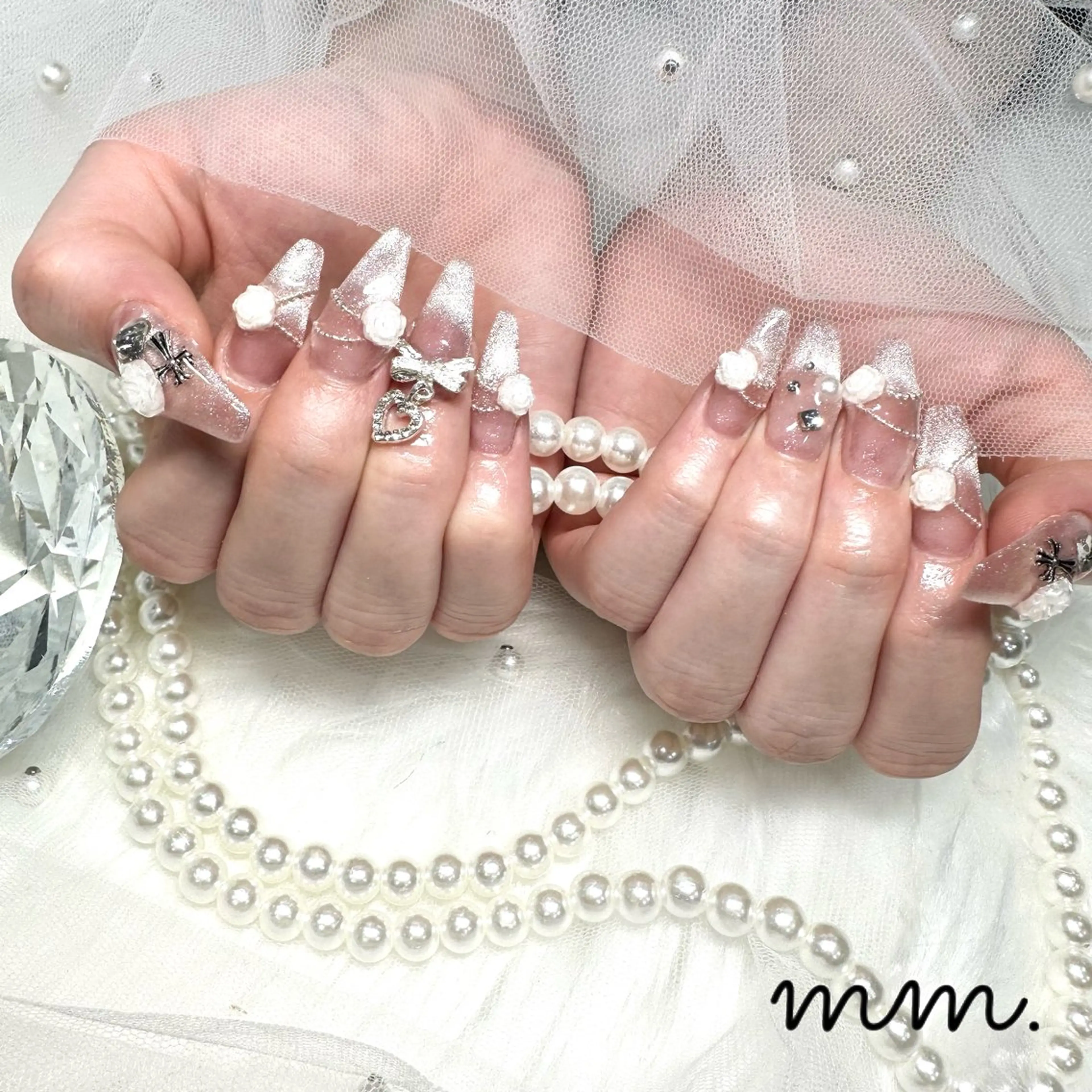 ネイル ハンドネイル 🩷🩵mm.大宮 Riyo🧸🩵🩷のネイルデザイン