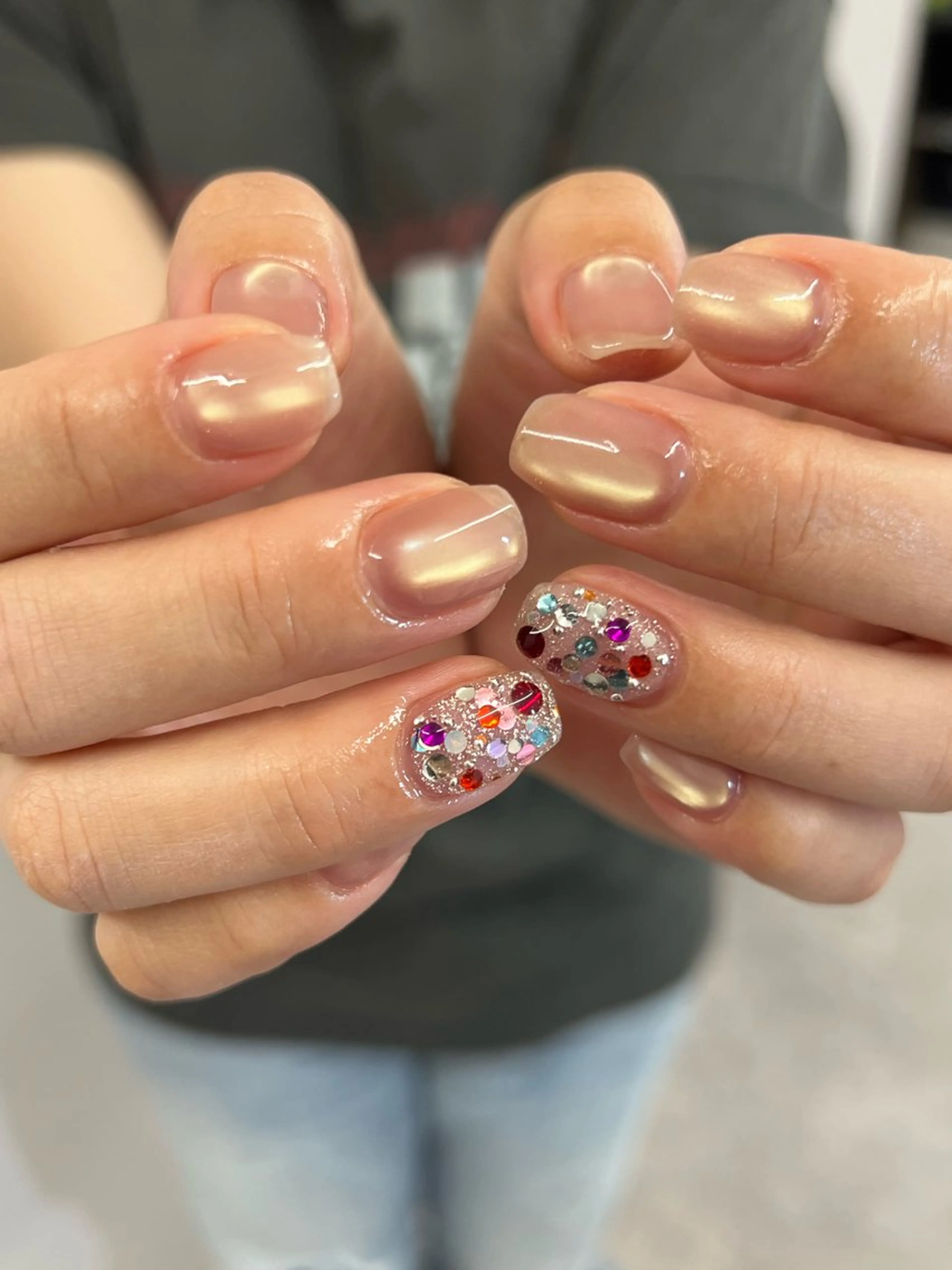 ネイル ジェルネイル マグネットネイル ニュアンスネイル ワンカラーネイル パラジェル ハンドネイル ハンドケア Bana_ Nailのネイルデザイン
