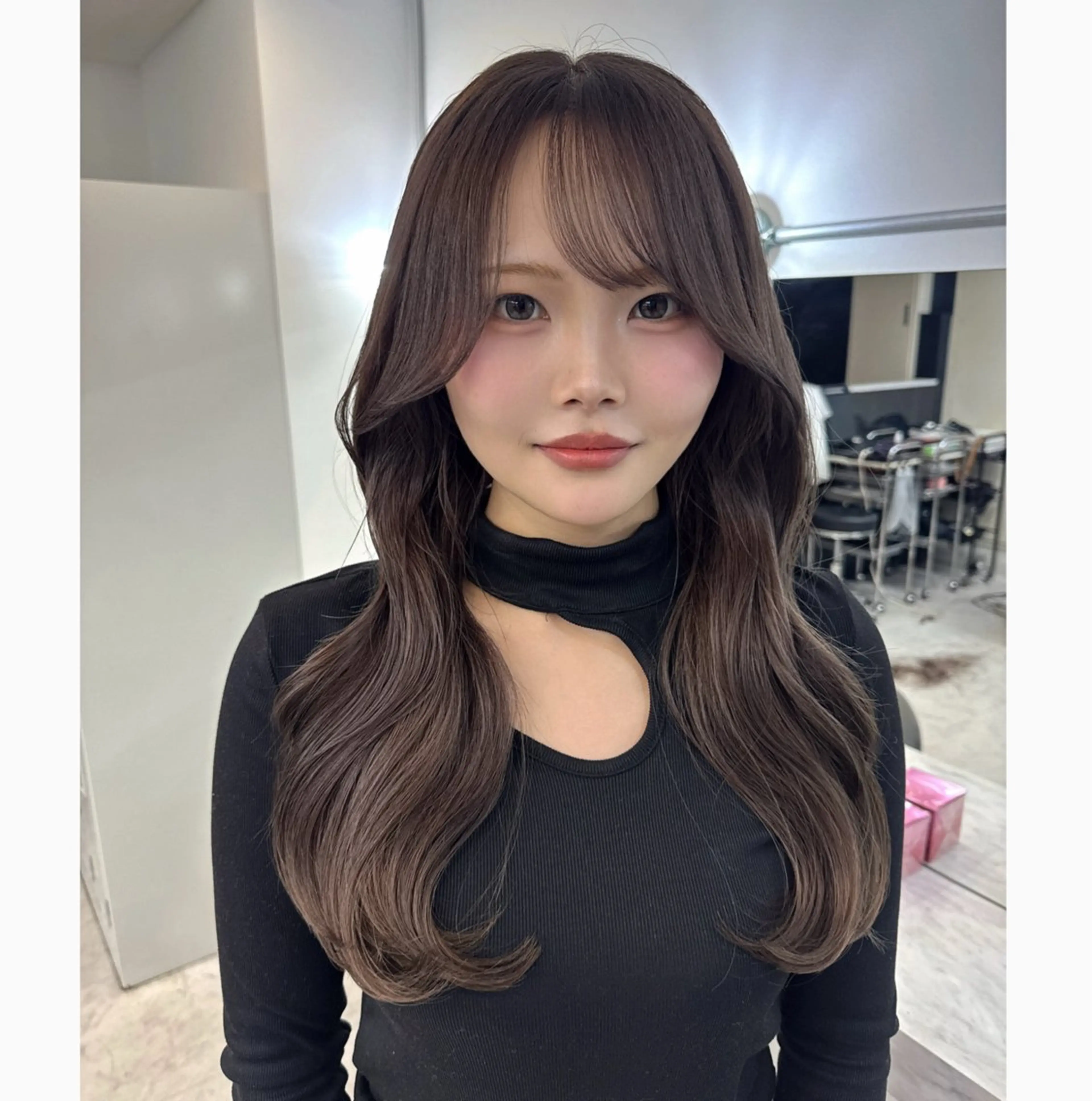 💝12月限定💝カット＋うる艶カラー＋Aujua 5stepトリートメント【ロング料金なし/韓国ヘア/レイヤーカット】の写真