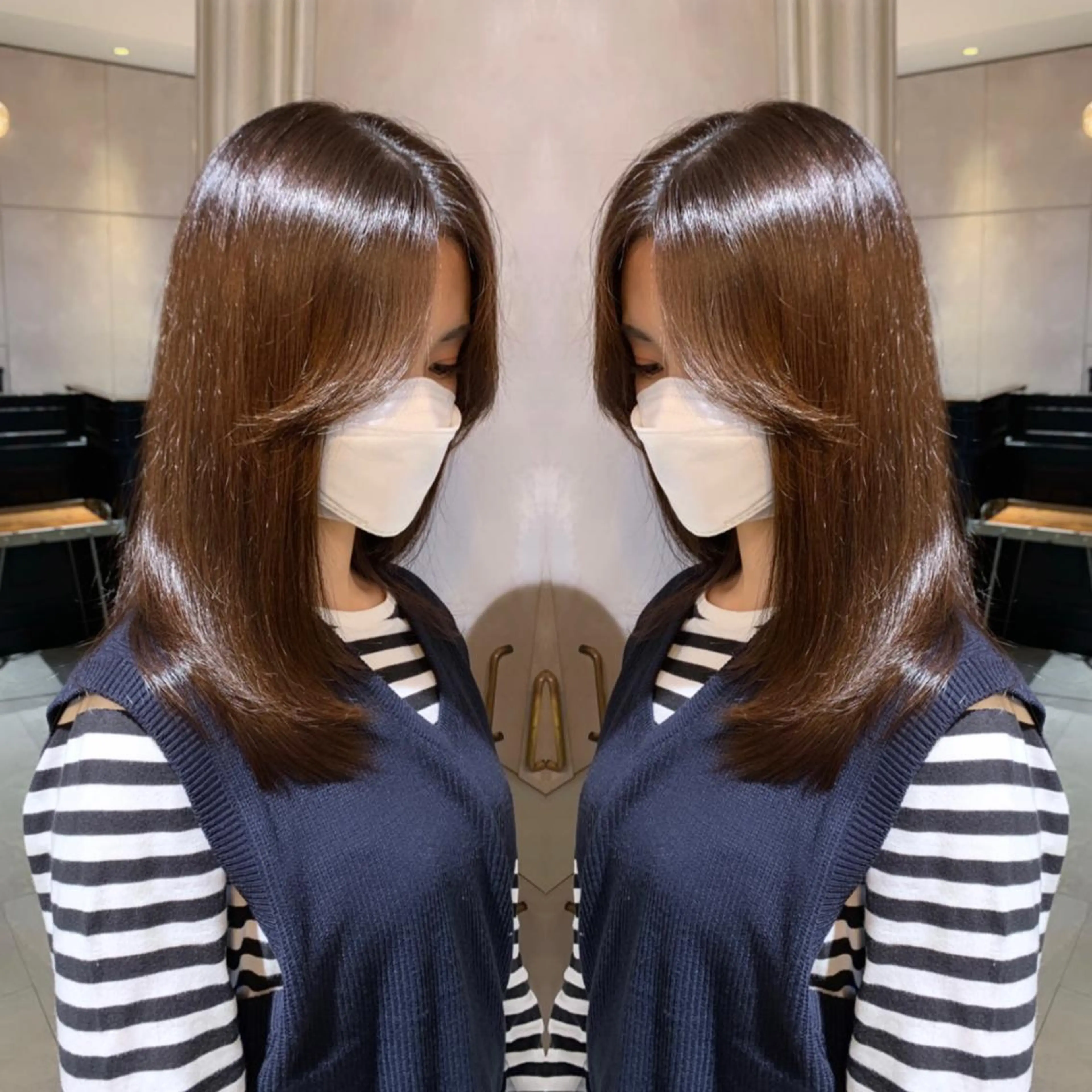セミロング カラー カット ヘアカラー ヘアセット I’ve所属・💘大人可愛く💘 Natsuki❥❥❥のヘアスタイル