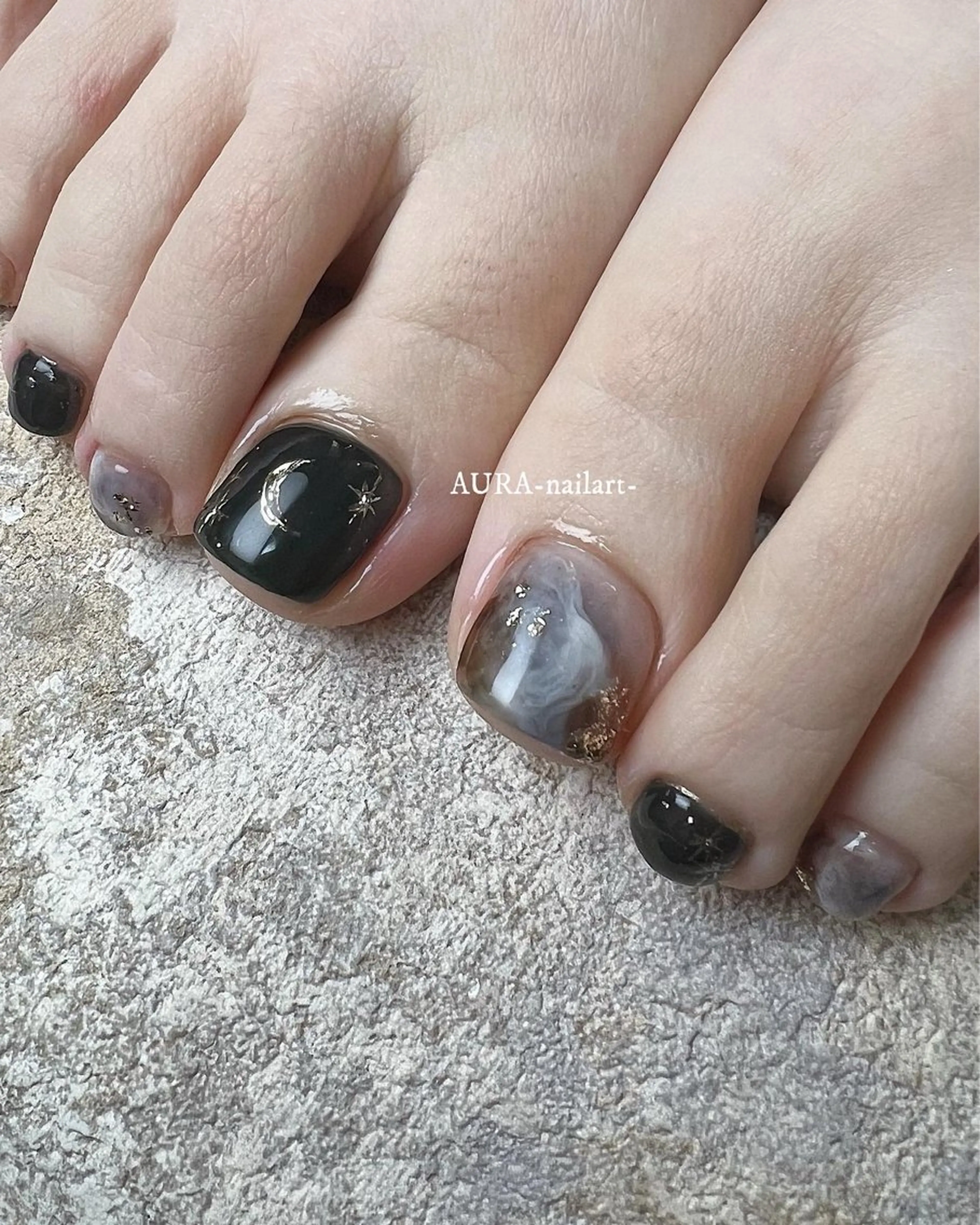 ネイル ハンドネイル フットネイル AURA nailartのネイルデザイン
