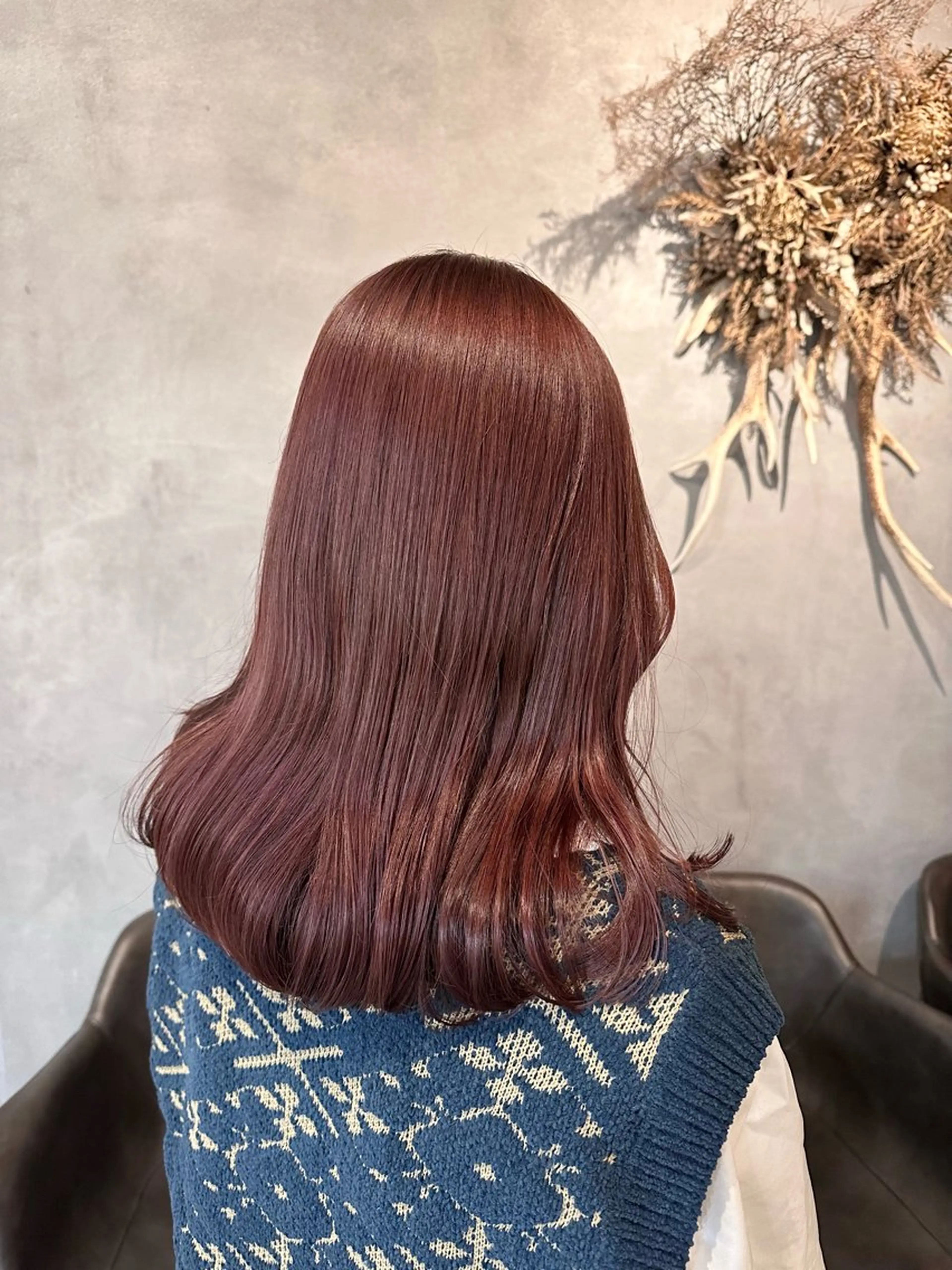 セミロング カラー カット ヘアカラー 福崎 真奈のヘアスタイル