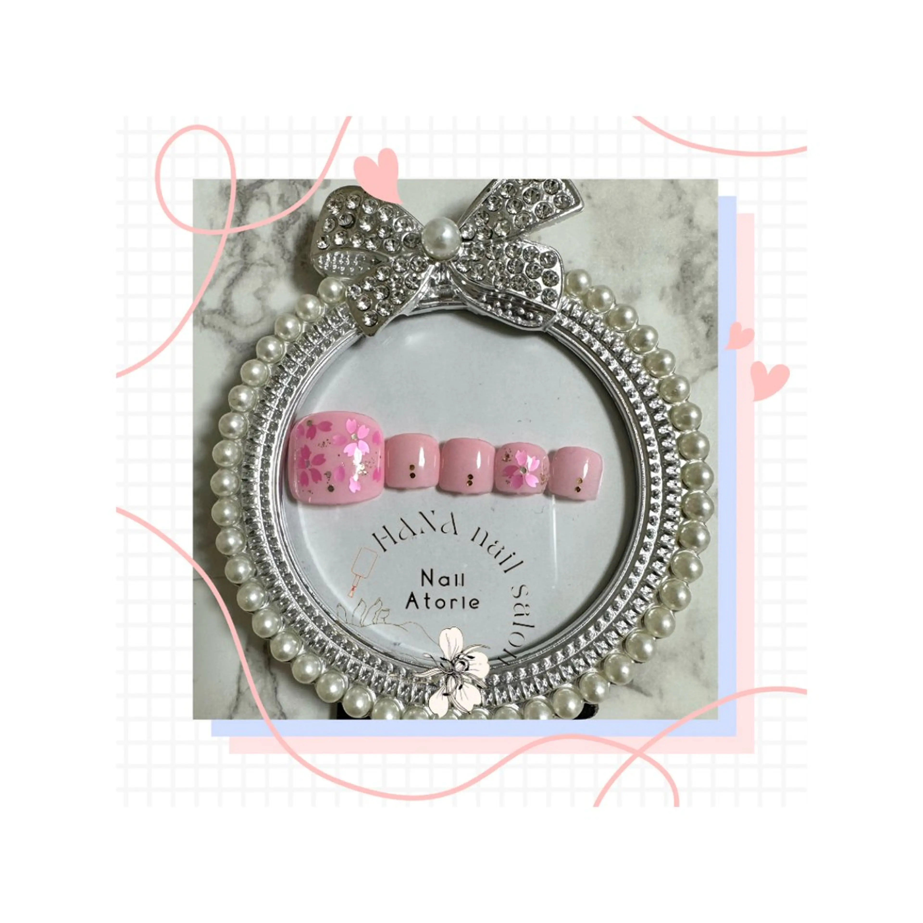 ネイル フットネイル 春ネイル フットネイル HaNA 　nail salonのネイルデザイン