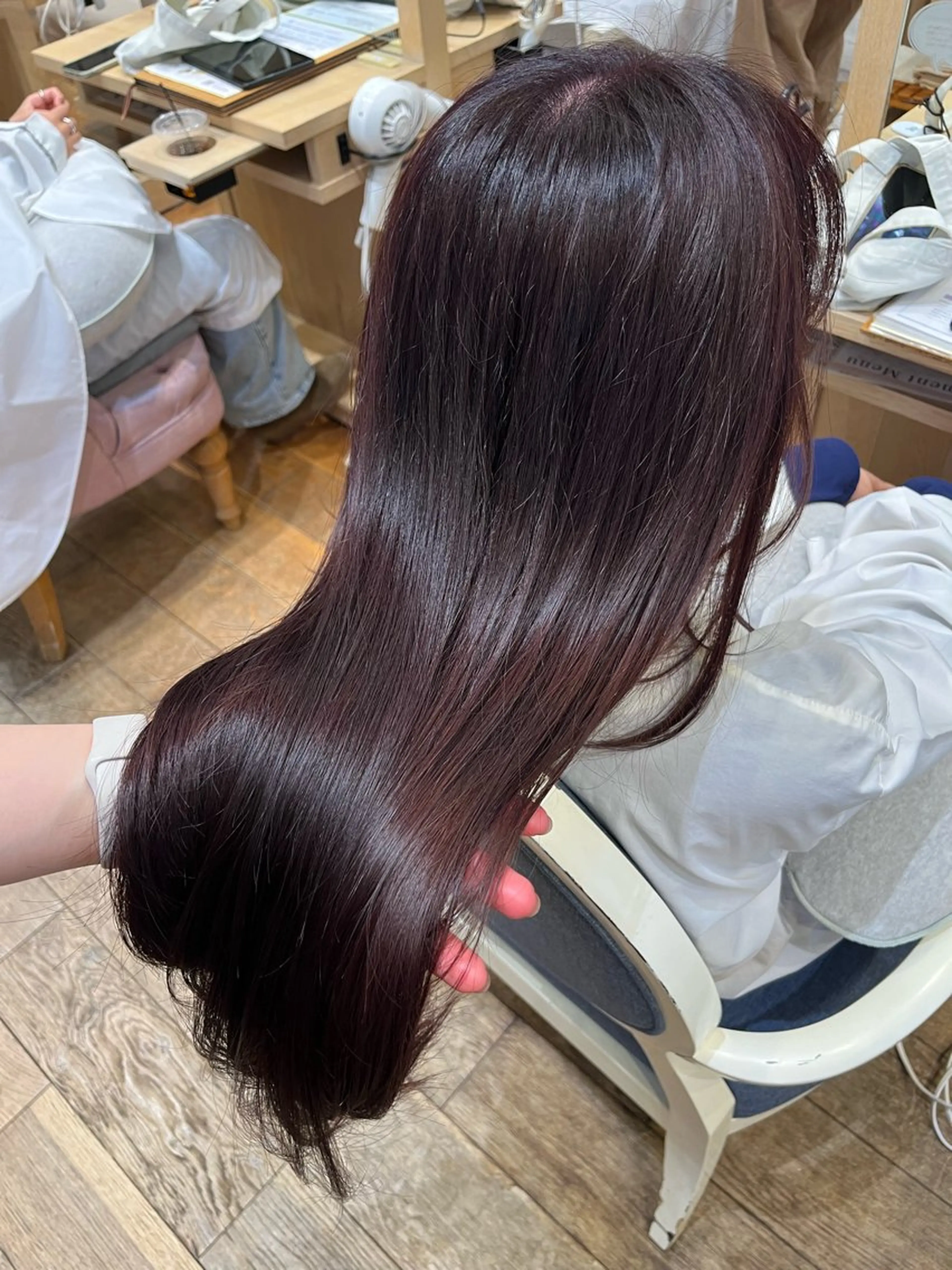 セミロング カラー ヘアカラー 辻しおり/似合わせ カット/暖色カラー栄のヘアスタイル