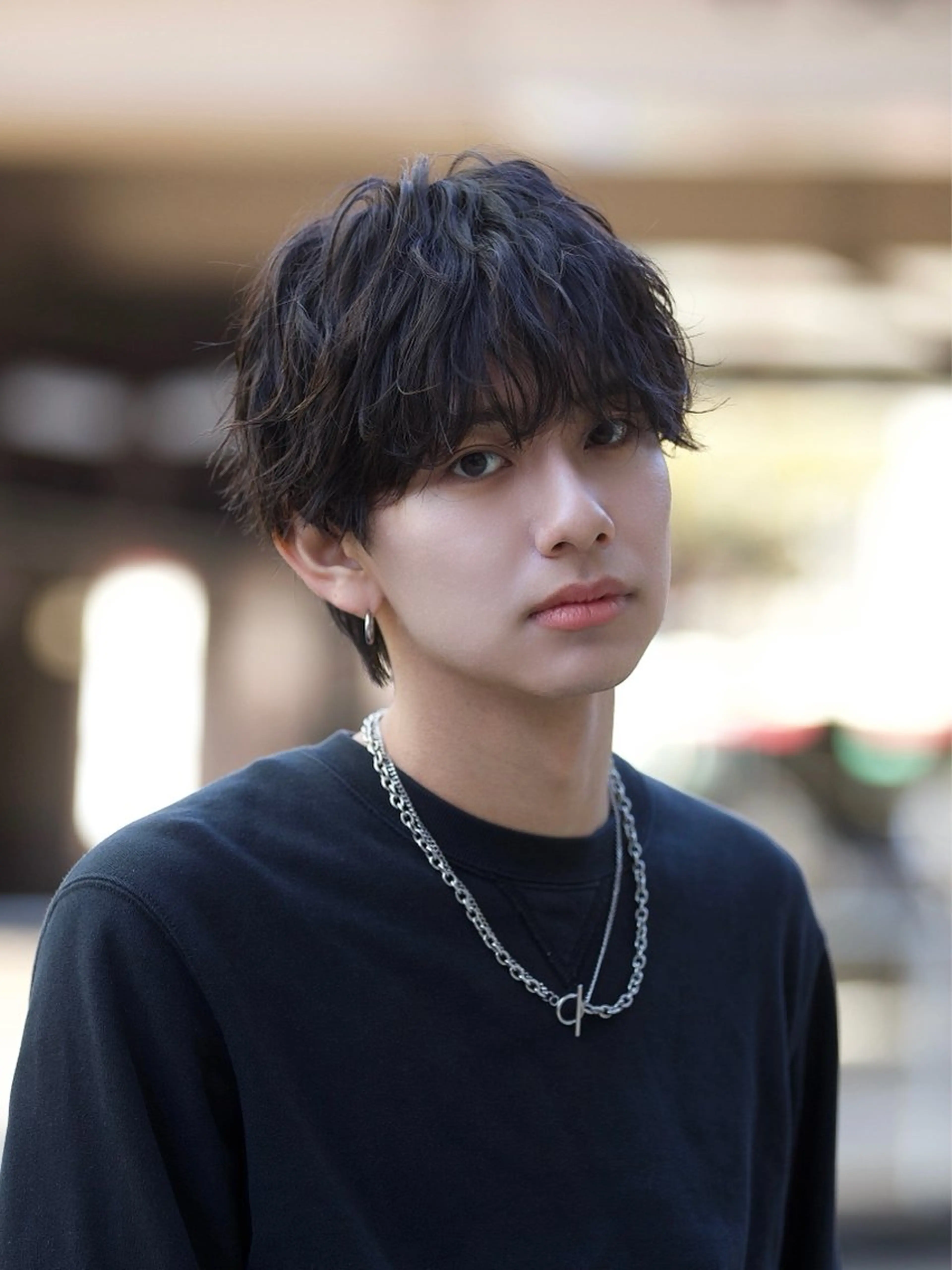 ショート カラー パーマ メンズ マッシュ メンズパーマ カット パーマ トリートメント メンズ縮毛矯正🦊ハ イトーン　RYOKAのヘアスタイル