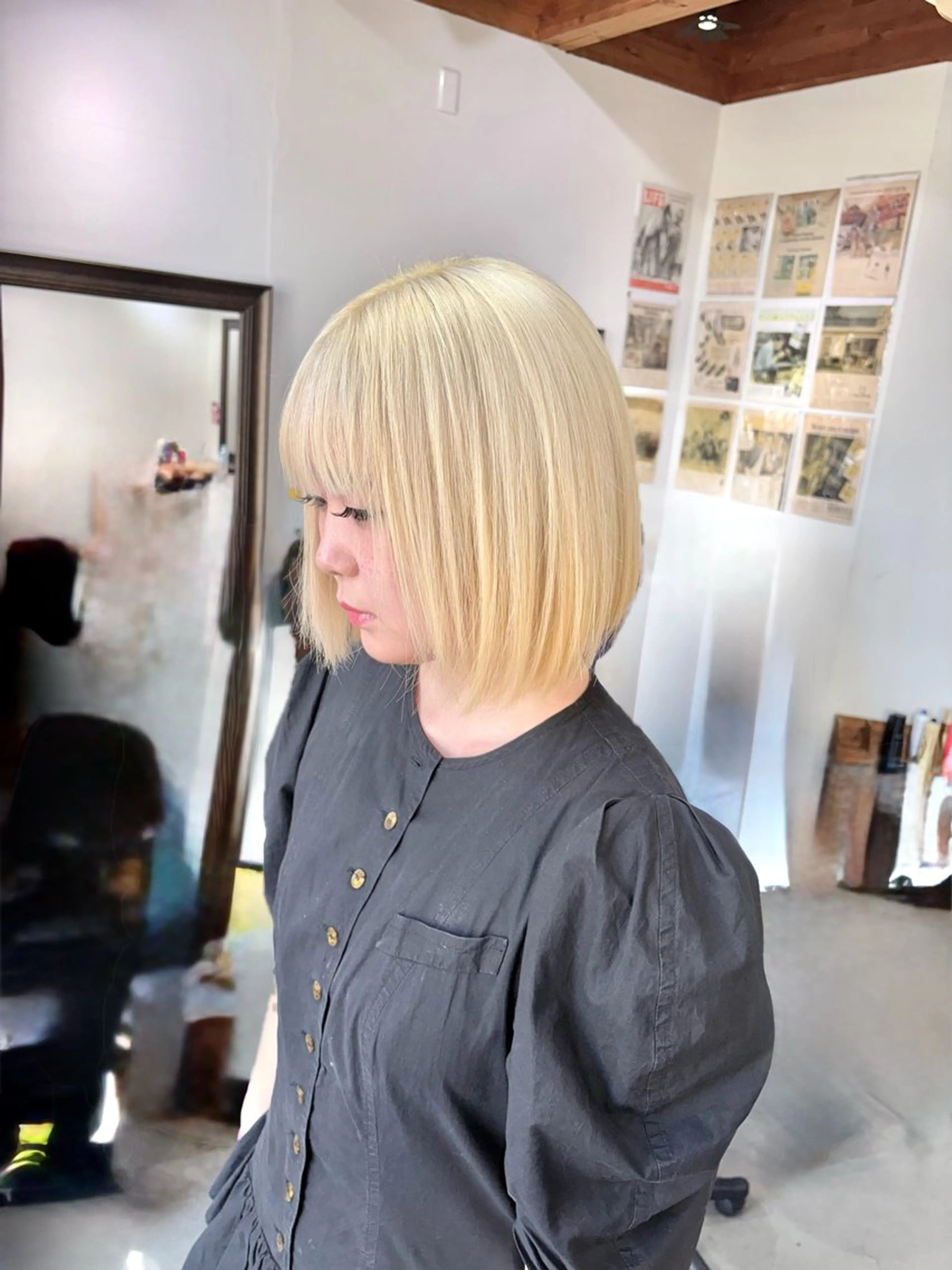 ショート カラー ヘアカラー トリートメント まろやかなベージュ 小池春樹のヘアスタイル