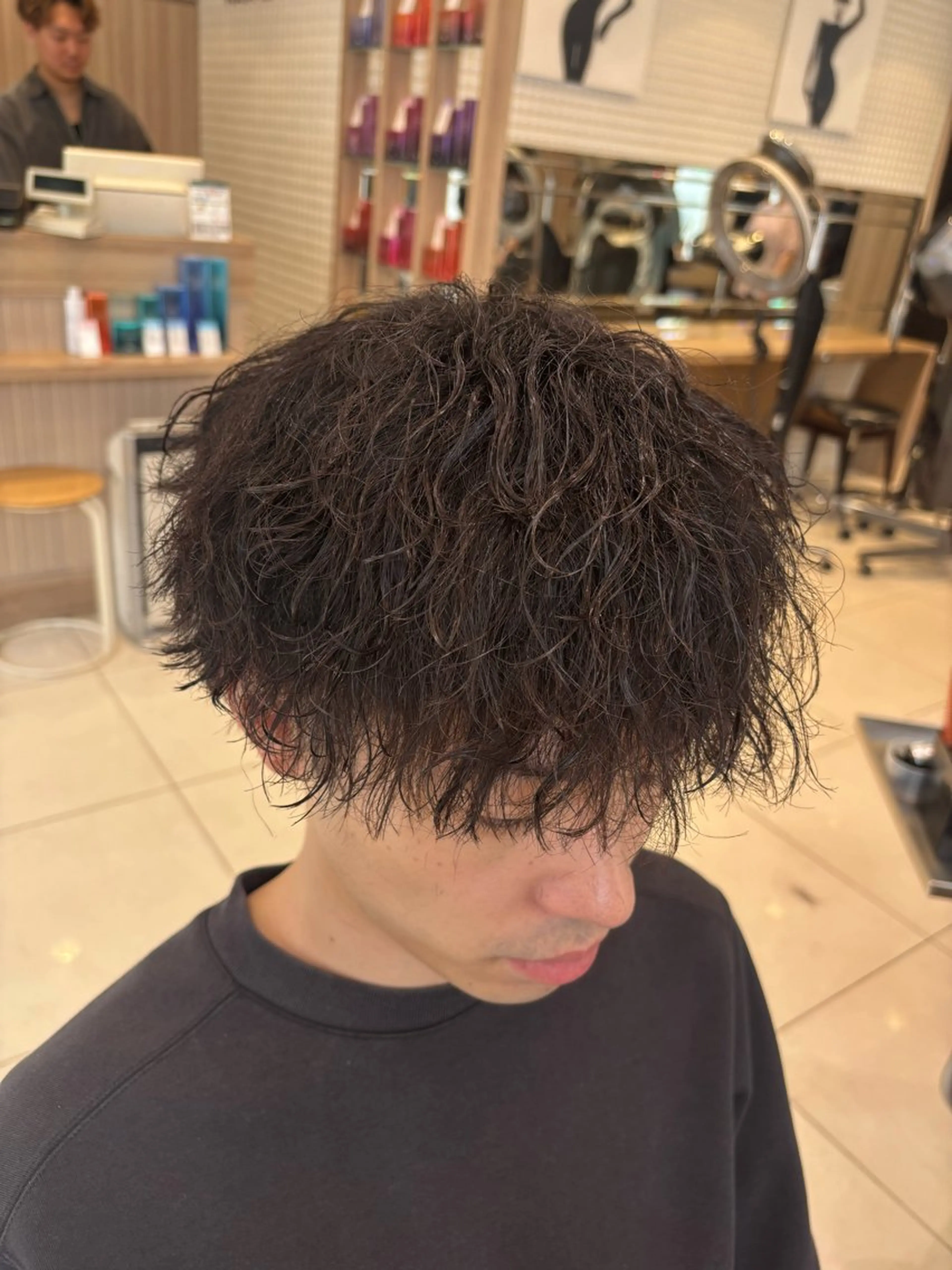 パーマ メンズ 波巻きスパイラル・ カルマ/aoiのヘアスタイル