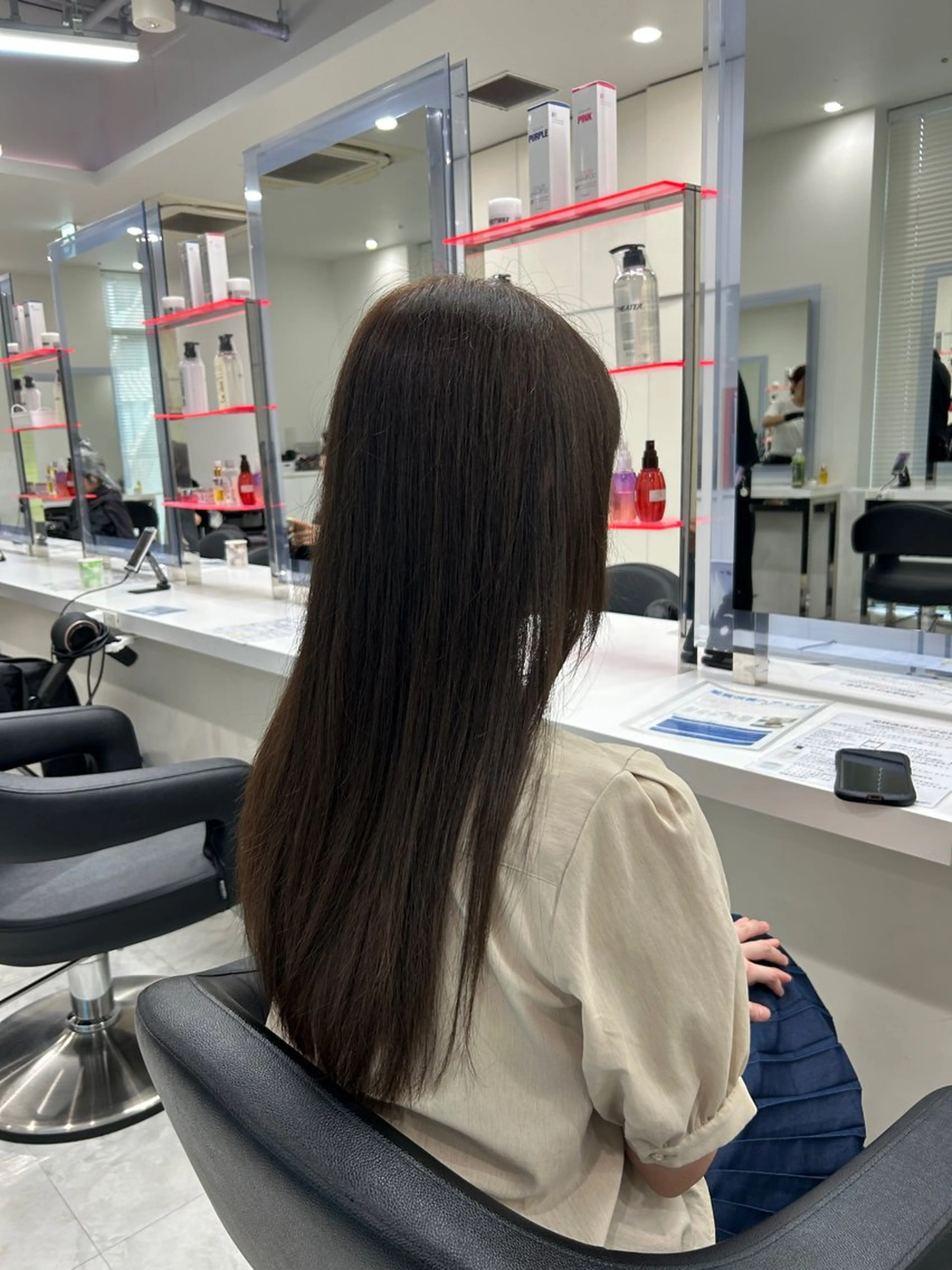 ロング カラー カット ヘアカラー トリートメント 海外風ブリーチなし 🫒Rion🫒🩶のヘアスタイル