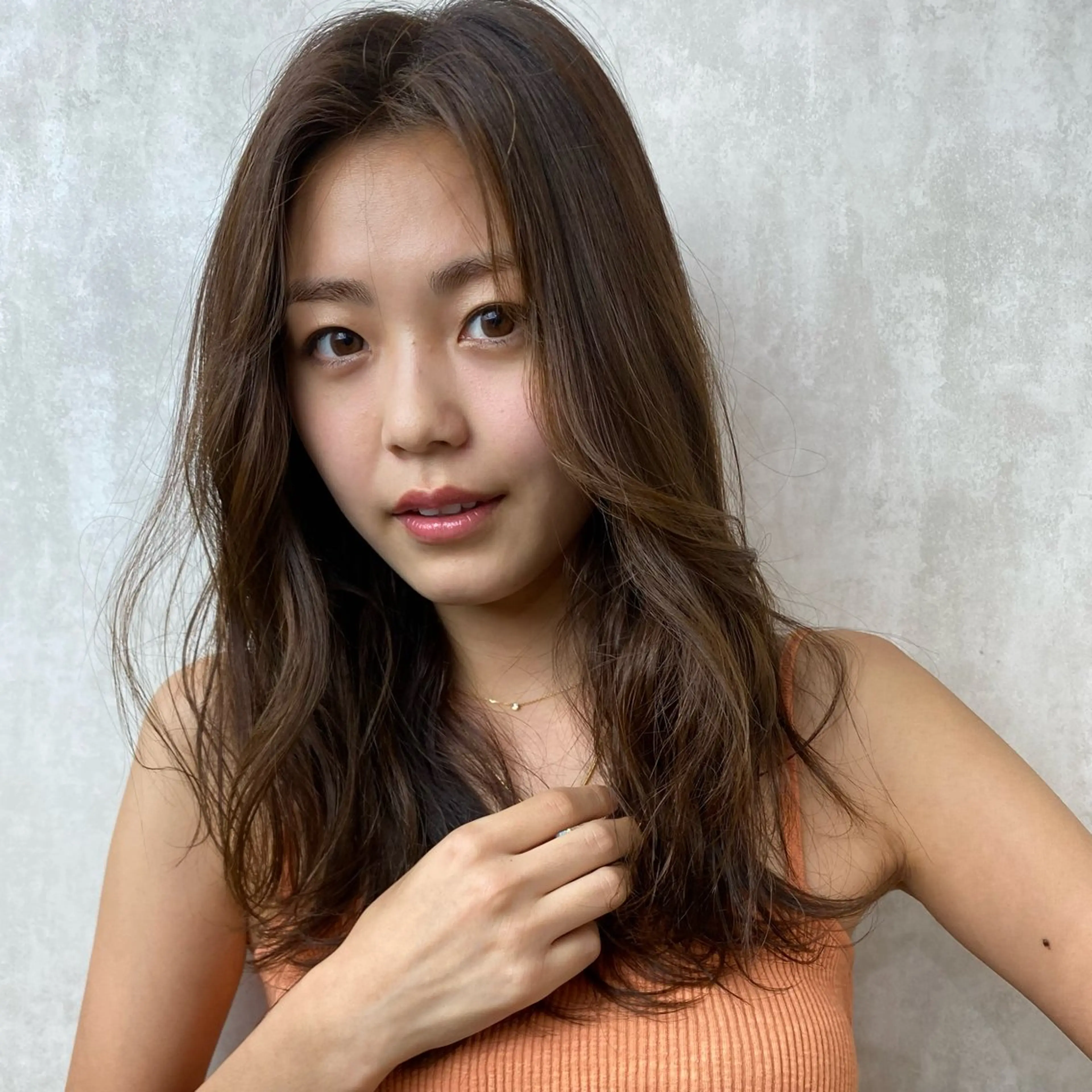 セミロング 髪質改善 韓国風ヘア トリートメント ヘアカラー ヘッドスパ [表参道/透明感 /モテHAIR/駿太のヘアスタイル