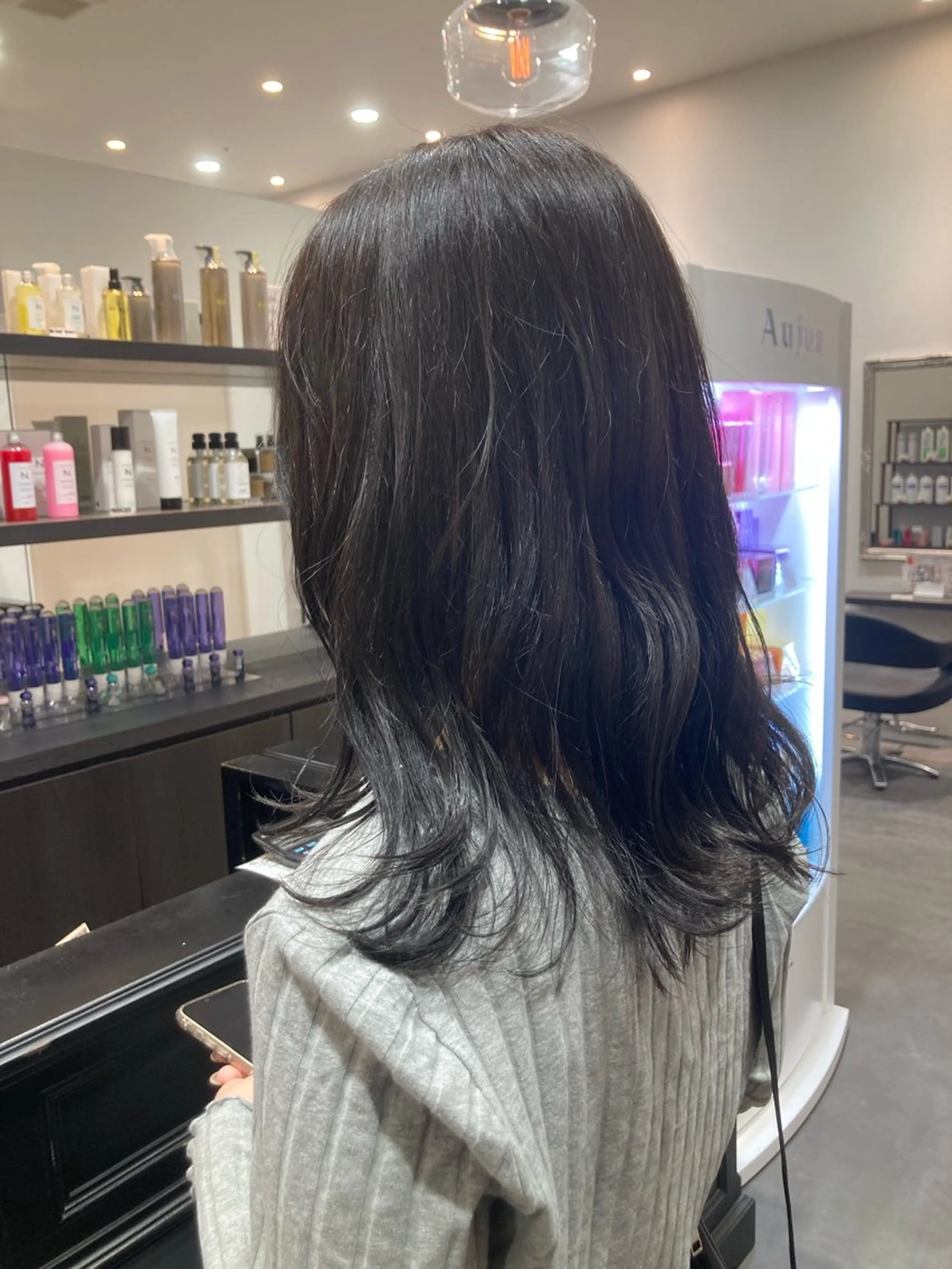 ミディアム カット ヘアカラー トリートメント hair salon rita 野々市所属・中野 幹也のヘアスタイル