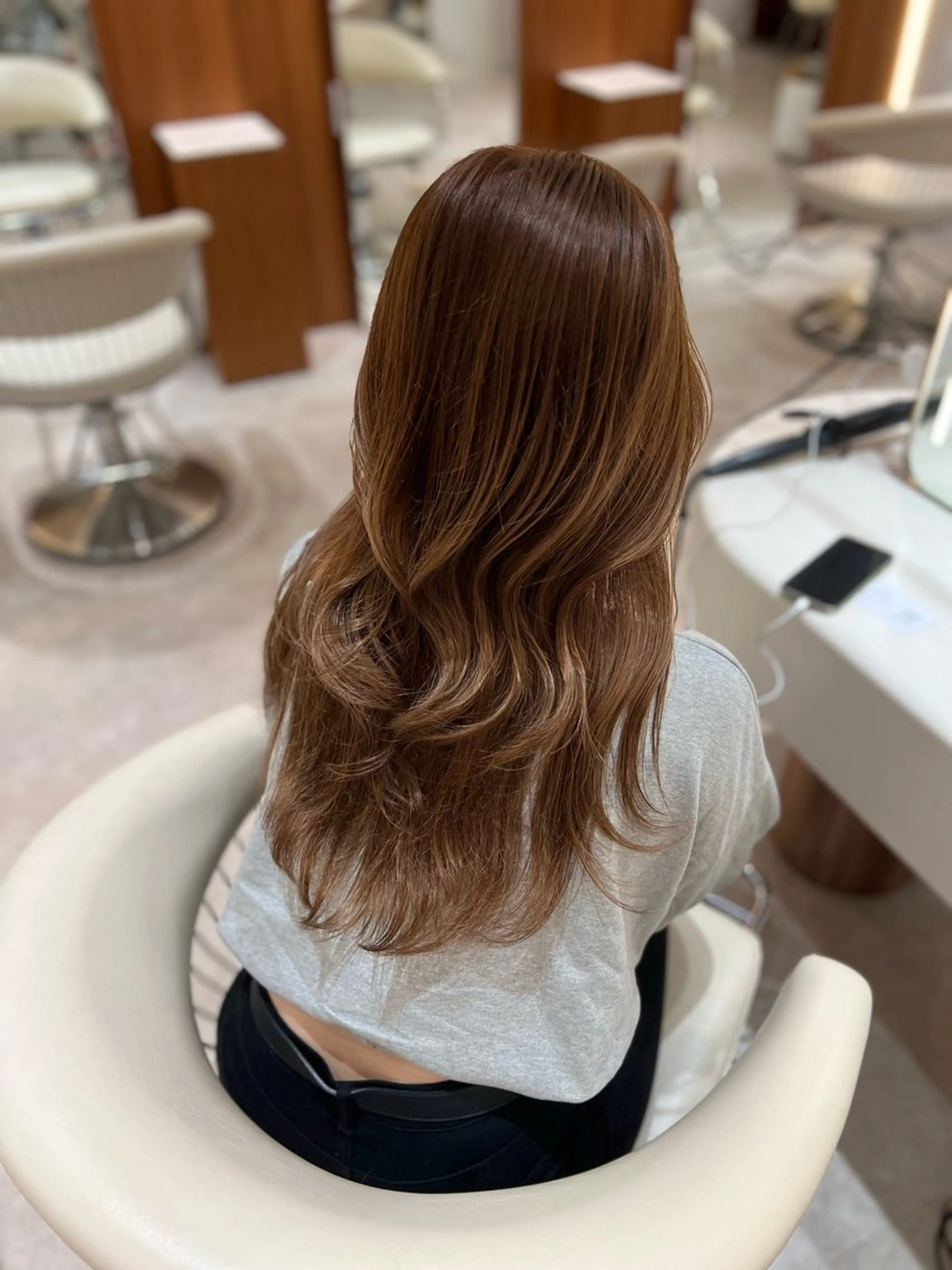 セミロング カラー ベージュカラー グレージュ オリーブベージュ オリーブグレージュ オリーブグレー カット ヘアカラー ヘアセット 韓国レイヤー🇰🇷 韓国研修◎渋谷カイトのヘアスタイル