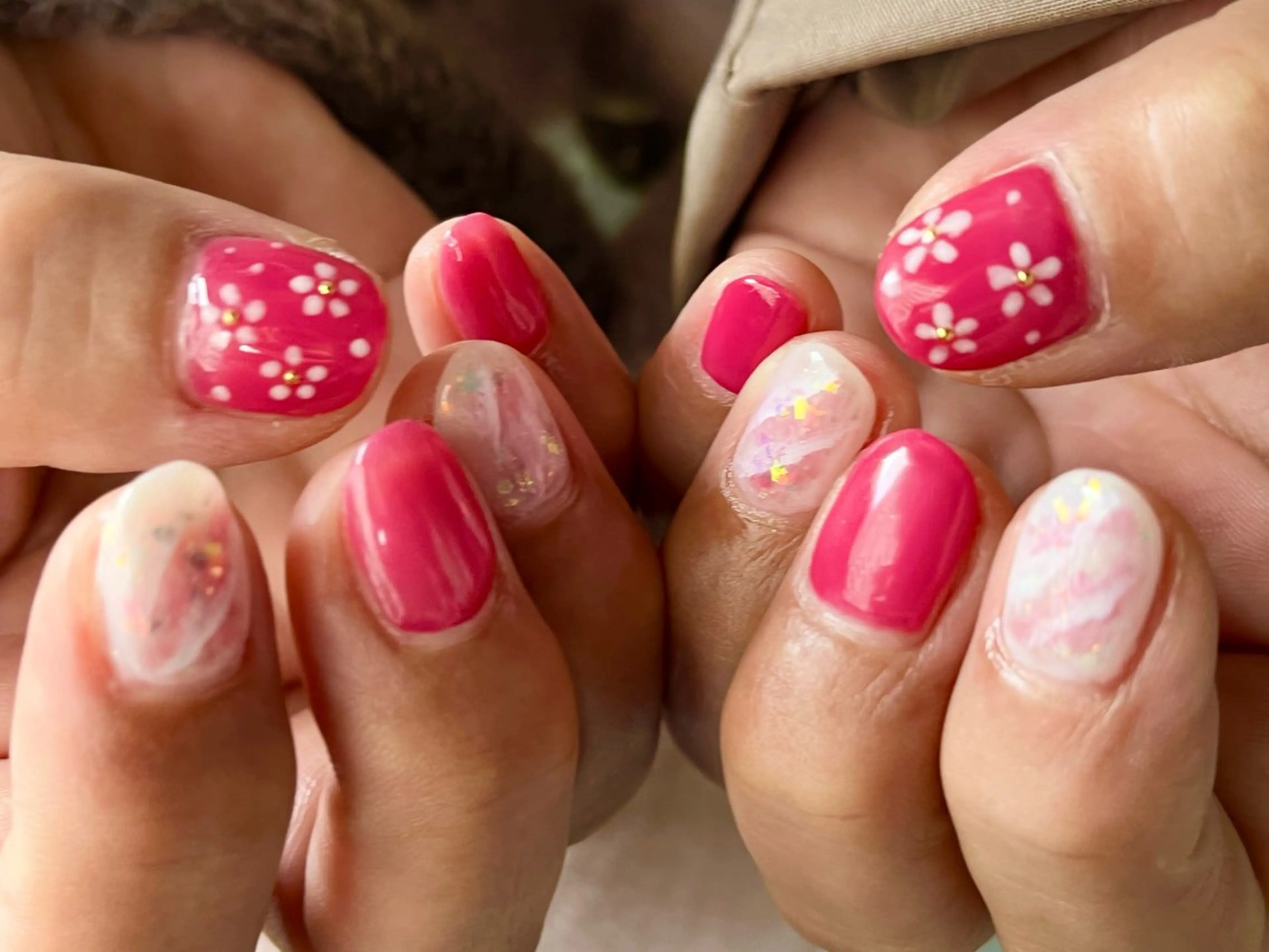 ネイル ピンク 春ネイル ハンドネイル ネイルサロン HANAのネイルデザイン