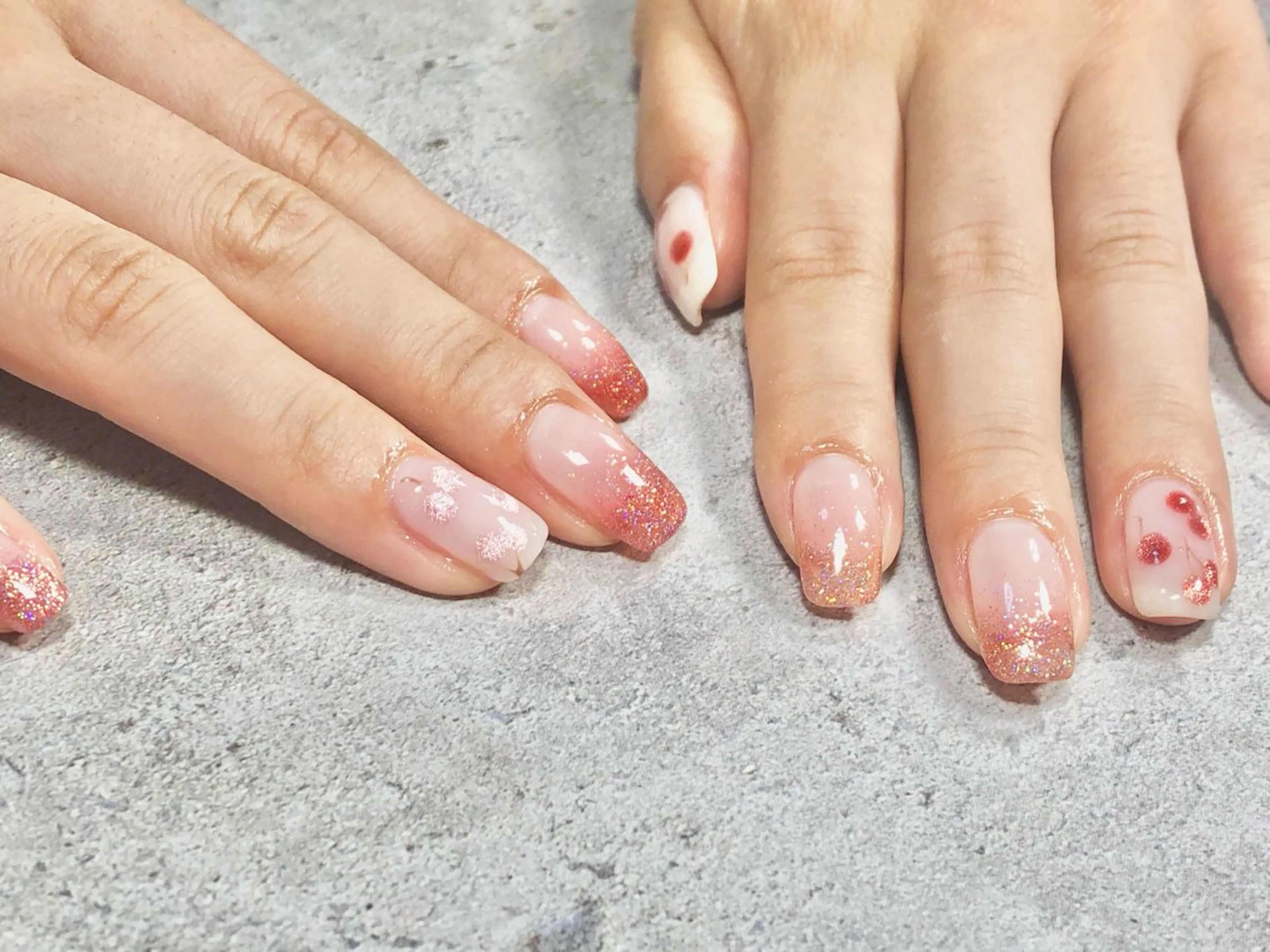 【オフ無】hand💅持ち込みデザイン🩵の写真