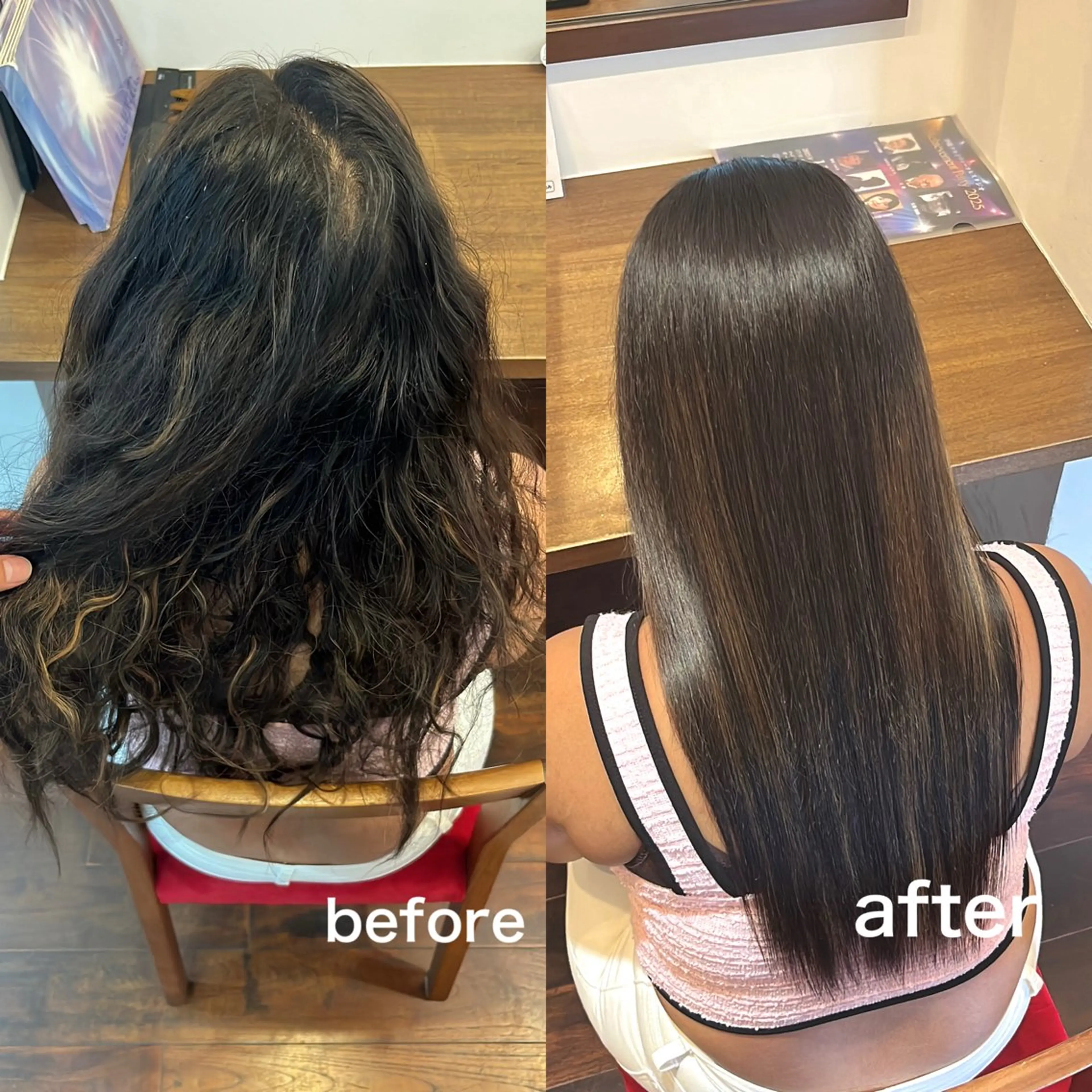 ロング 縮毛矯正 カット 縮毛矯正 オートクチュールランコントレ西京極店所属・今在家 玲【艶髪スト レート/メンズ特化】のヘアスタイル