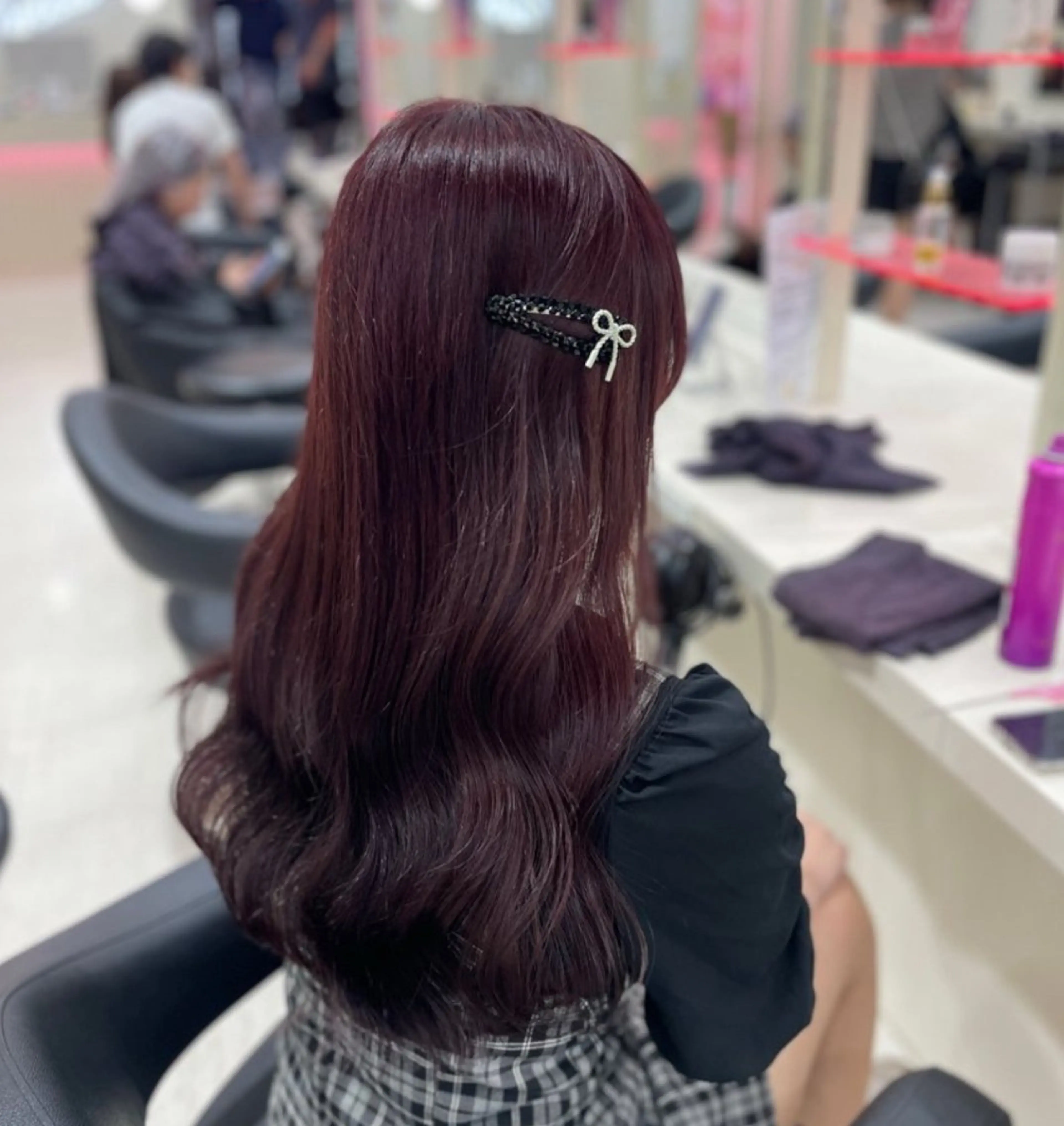 ロング ヘアカラー トリートメント ヘアセット 💗暖色カラー💗 ツヤ髪💗Mayaのヘアスタイル