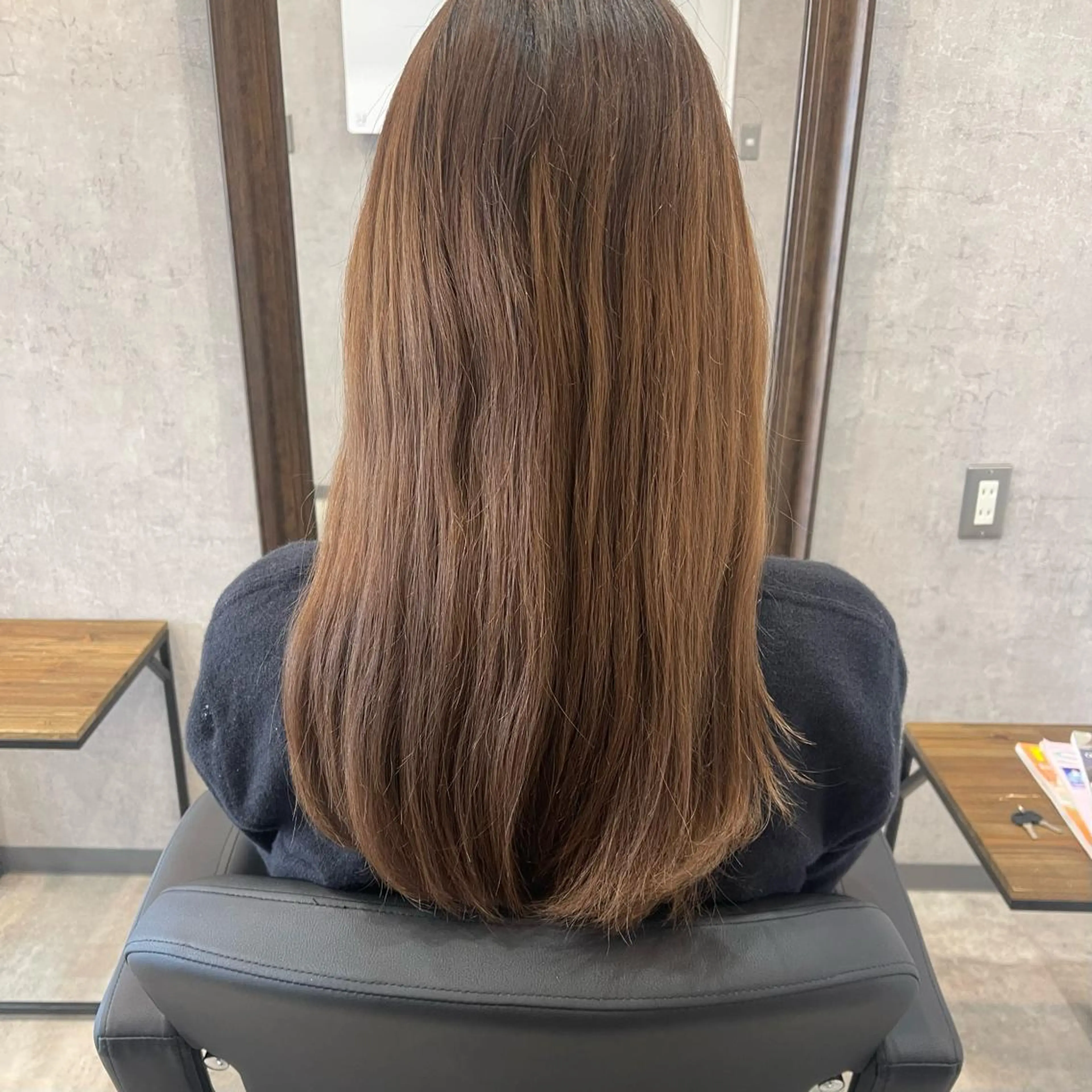 ミディアム カラー ヘアアレンジ オレンジ トリートメント カット ヘアカラー トリートメント merci.所属・🌻まさの あいり🌻のヘアスタイル