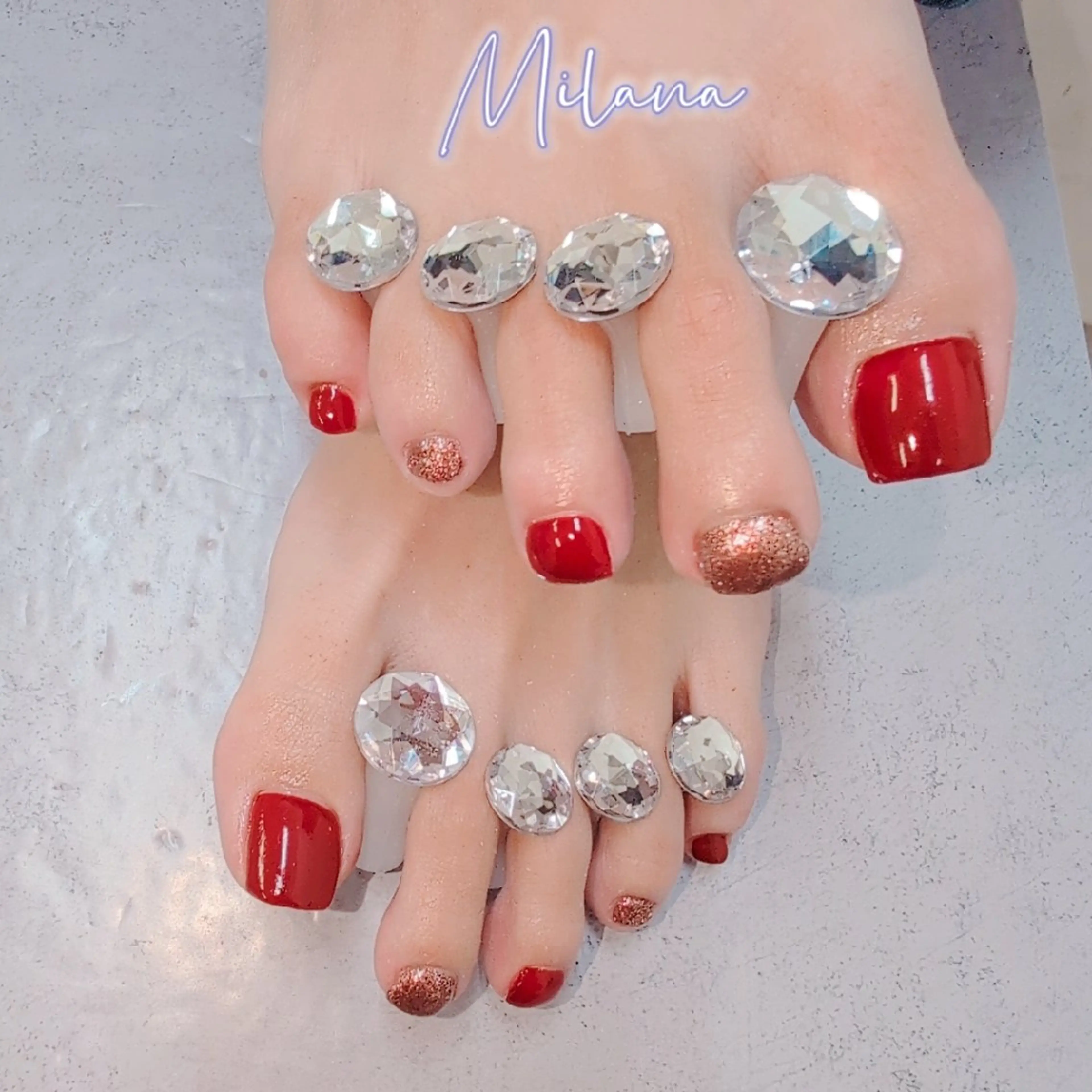 ネイル フットネイル ワンカラーネイル フットネイル Milana 川瀬のネイルデザイン