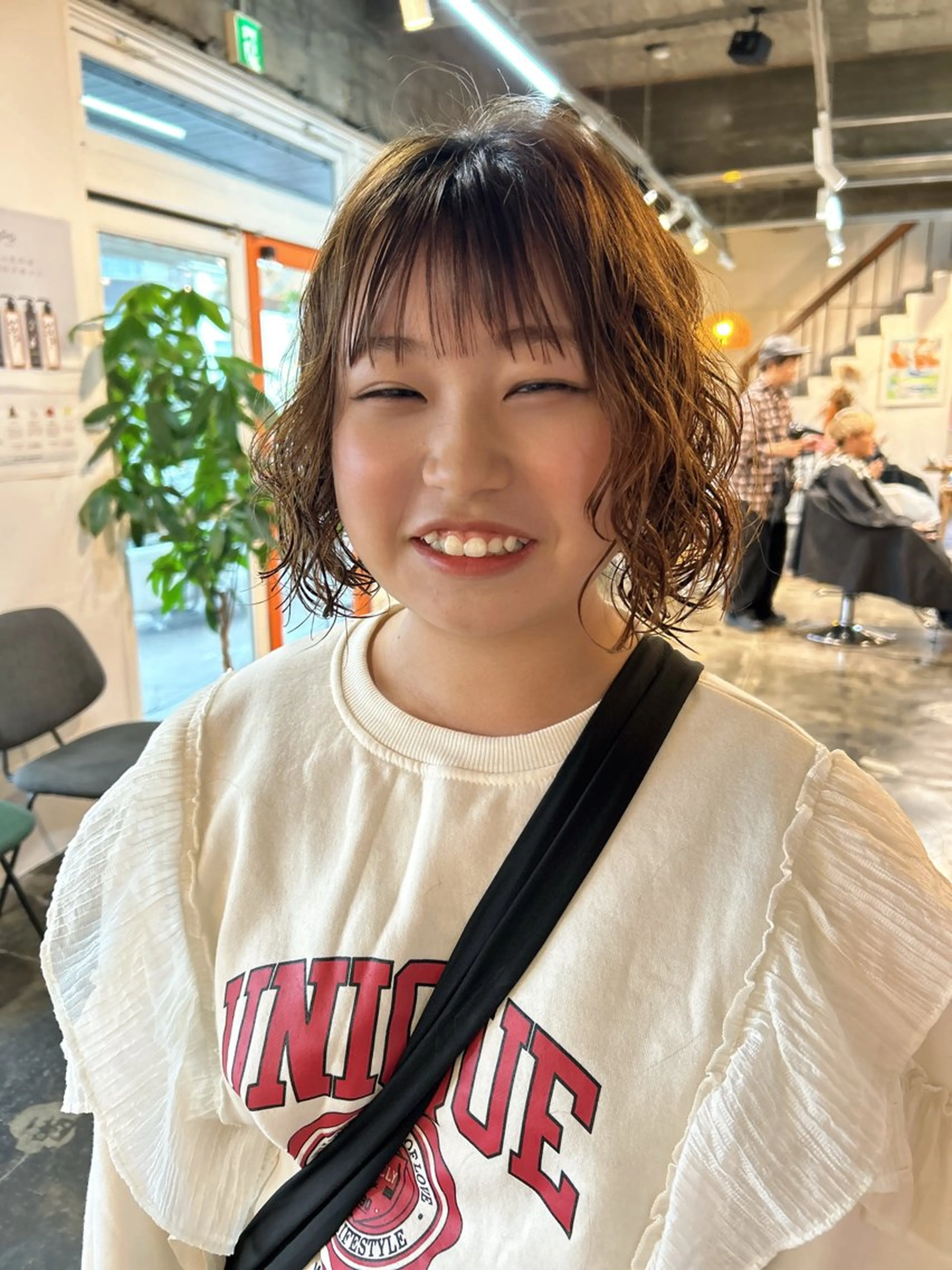 ショート ボブ パーマ 透明感カラー 暖色shihoのヘアスタイル