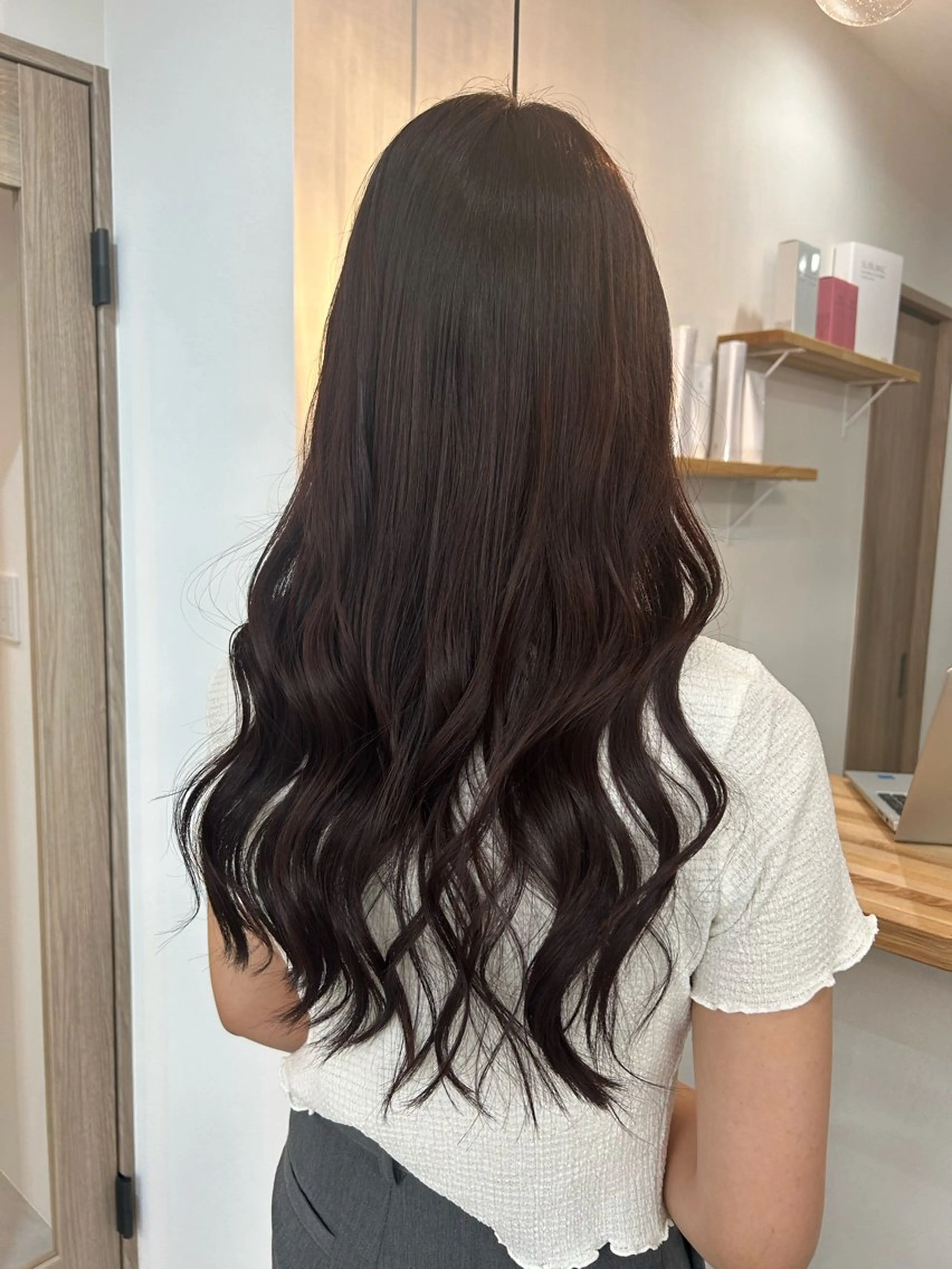 ロング カラー カット ヘアカラー トリートメント 後藤紗英/髪質改善 /オリーブベージュのヘアスタイル