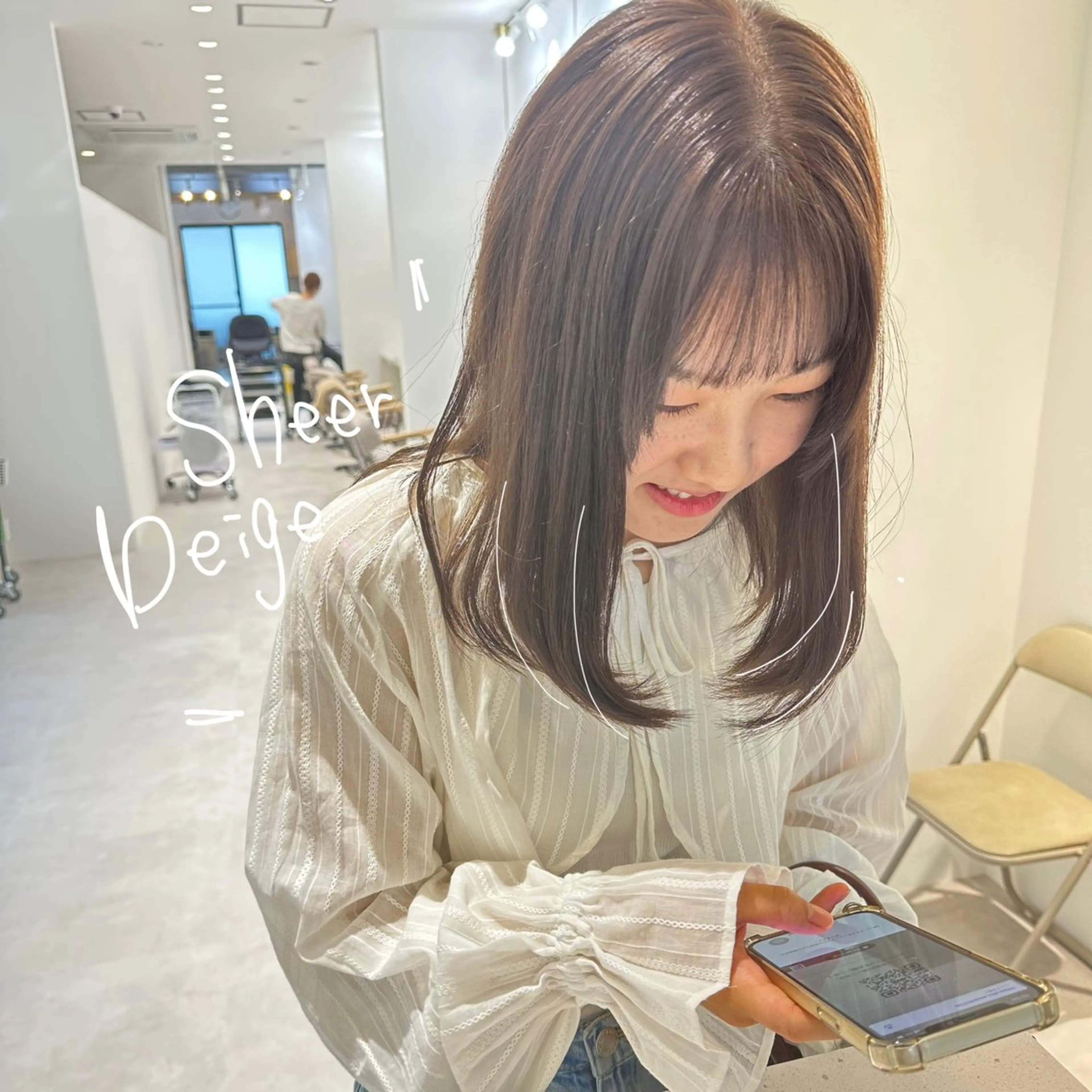 ミディアム カラー パーマ お洒落パーマ/ 艶カラー/michiのヘアスタイル