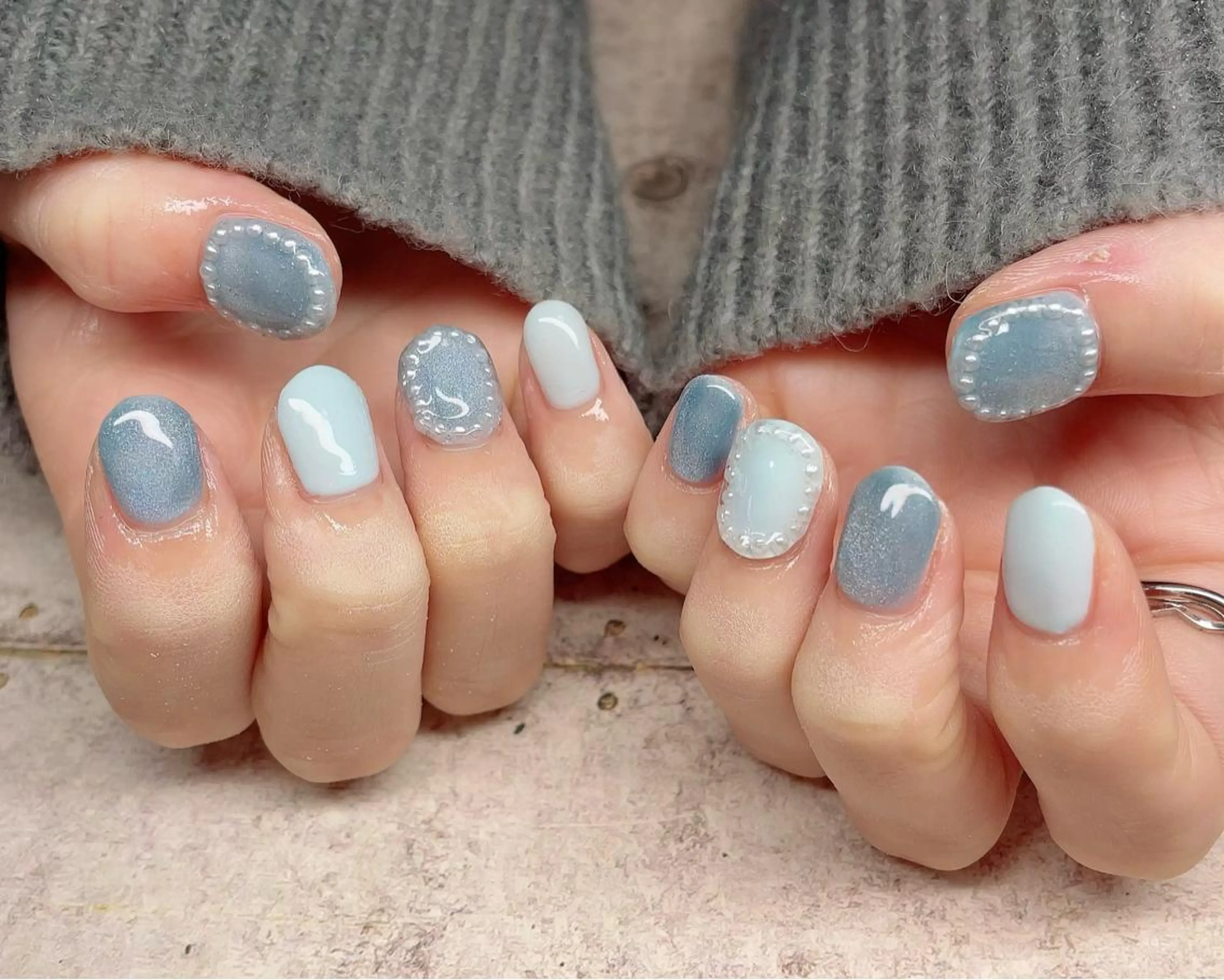 ショート ネイル マグネットネイル ハンドネイル NailbyN所属・Nail_by N1のネイルデザイン