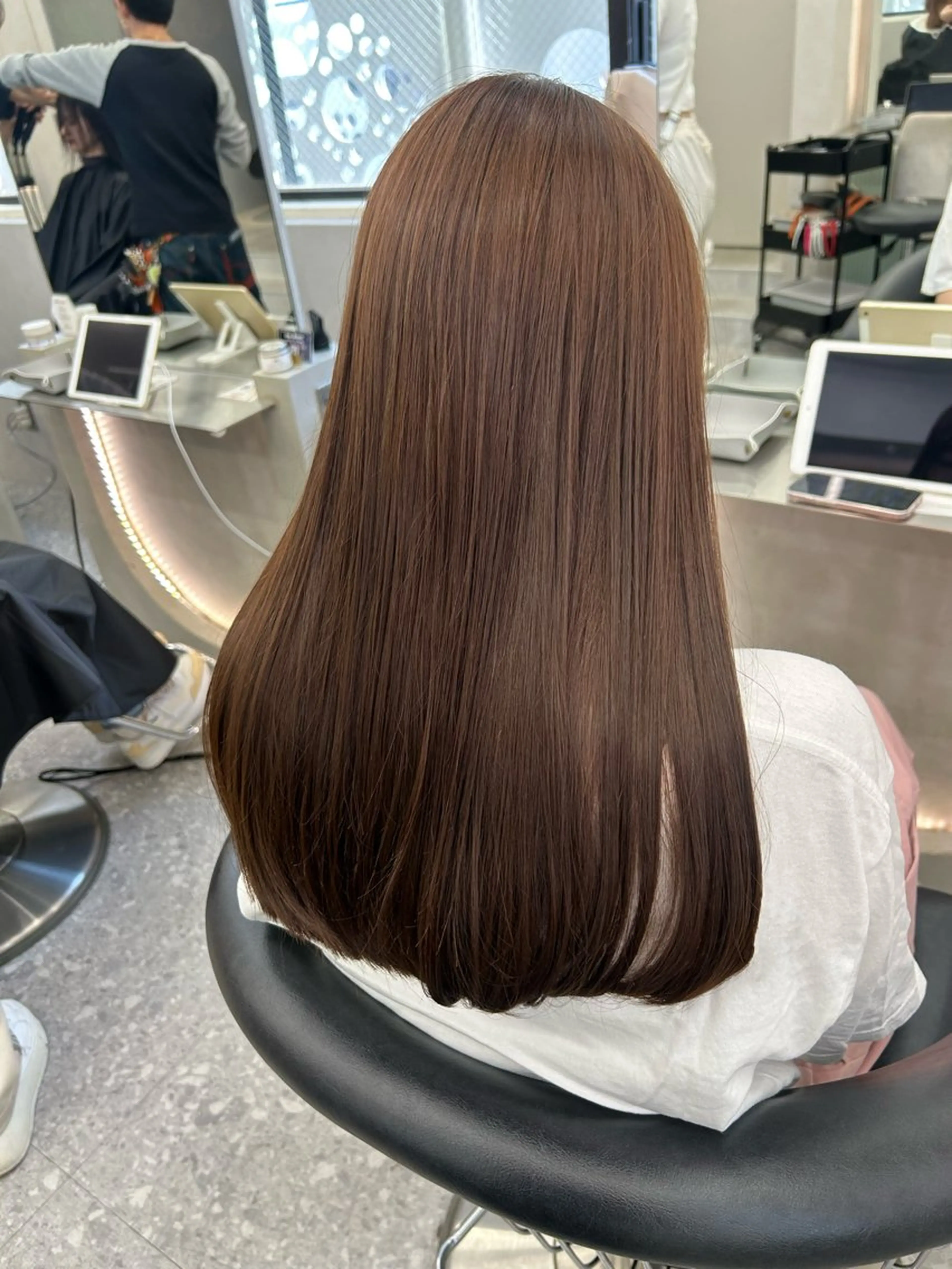 ミディアム カラー ヘアアレンジ ベージュカラー カット ヘアカラー トリートメント 韓国ヘア🎀 ふみかのヘアスタイル