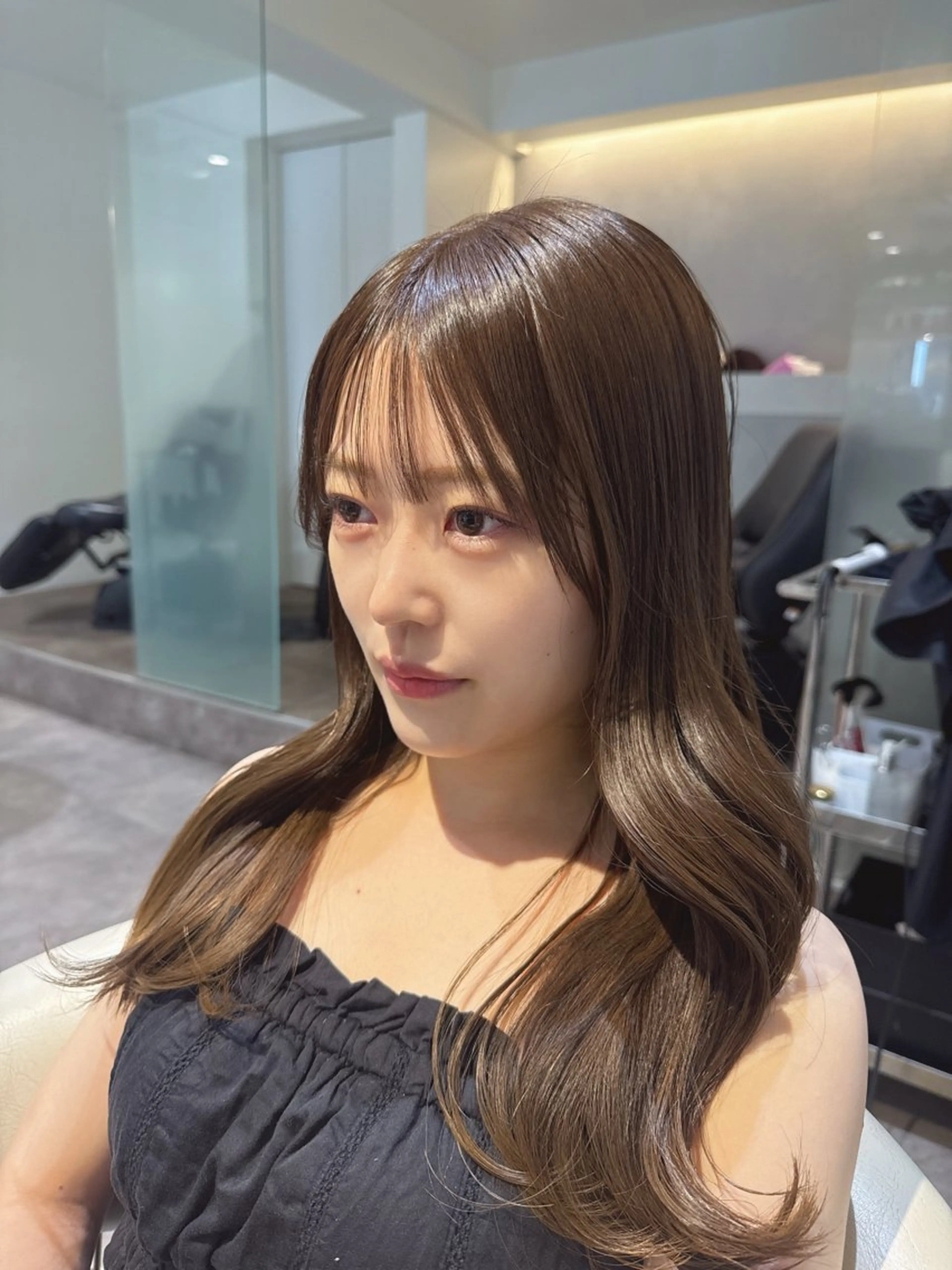 ミディアム カラー 黒髪 ブリーチ 透明感カラー ブリーチなしカラー 卒業式のヘアスタイル カット ヘアカラー トリートメント 原宿/美髪カラー 🫧TAISEIのヘアスタイル
