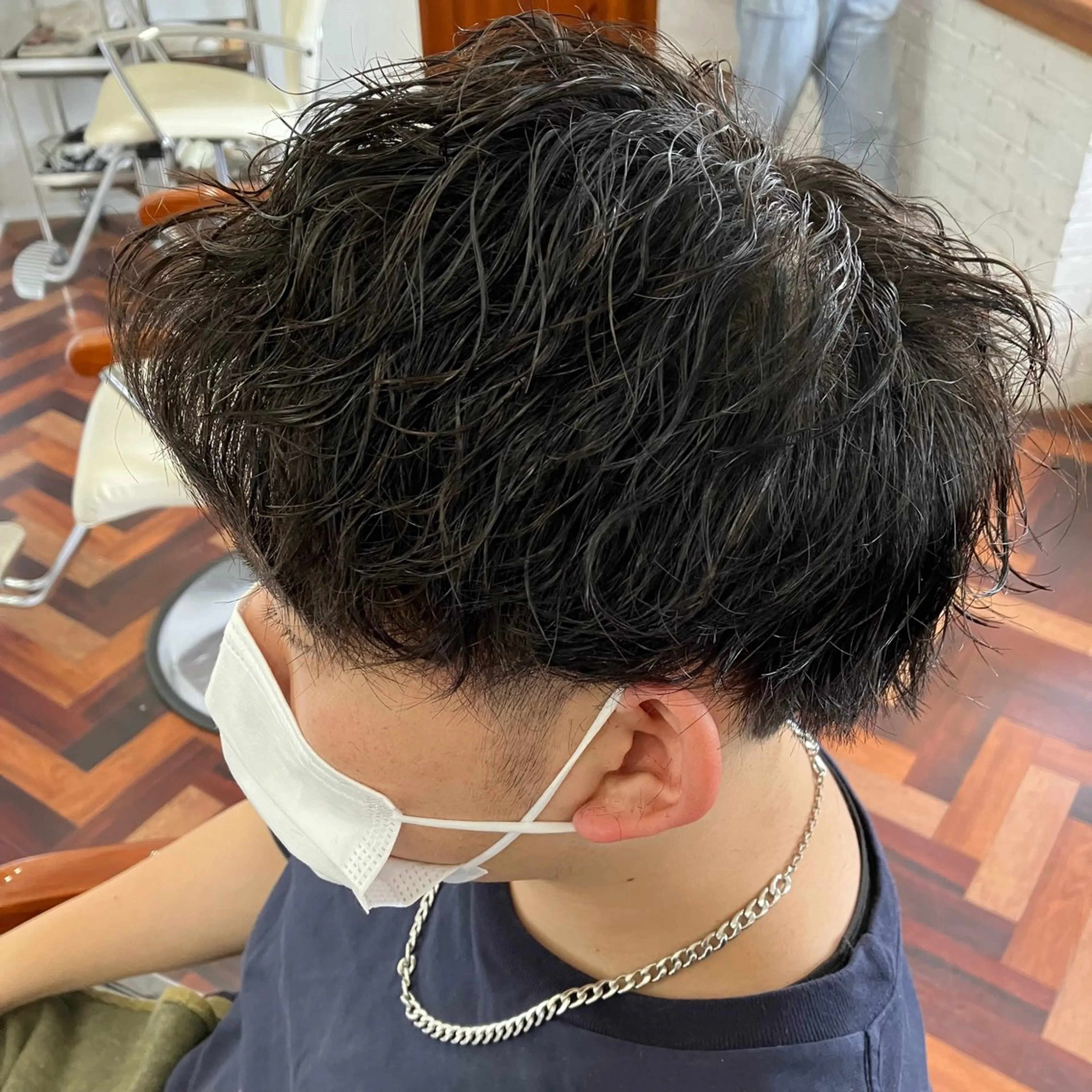 ショート メンズ メンズパーマ 波巻きパーマ カット パーマ 佐藤悠生/ メンズカット．パーマのヘアスタイル
