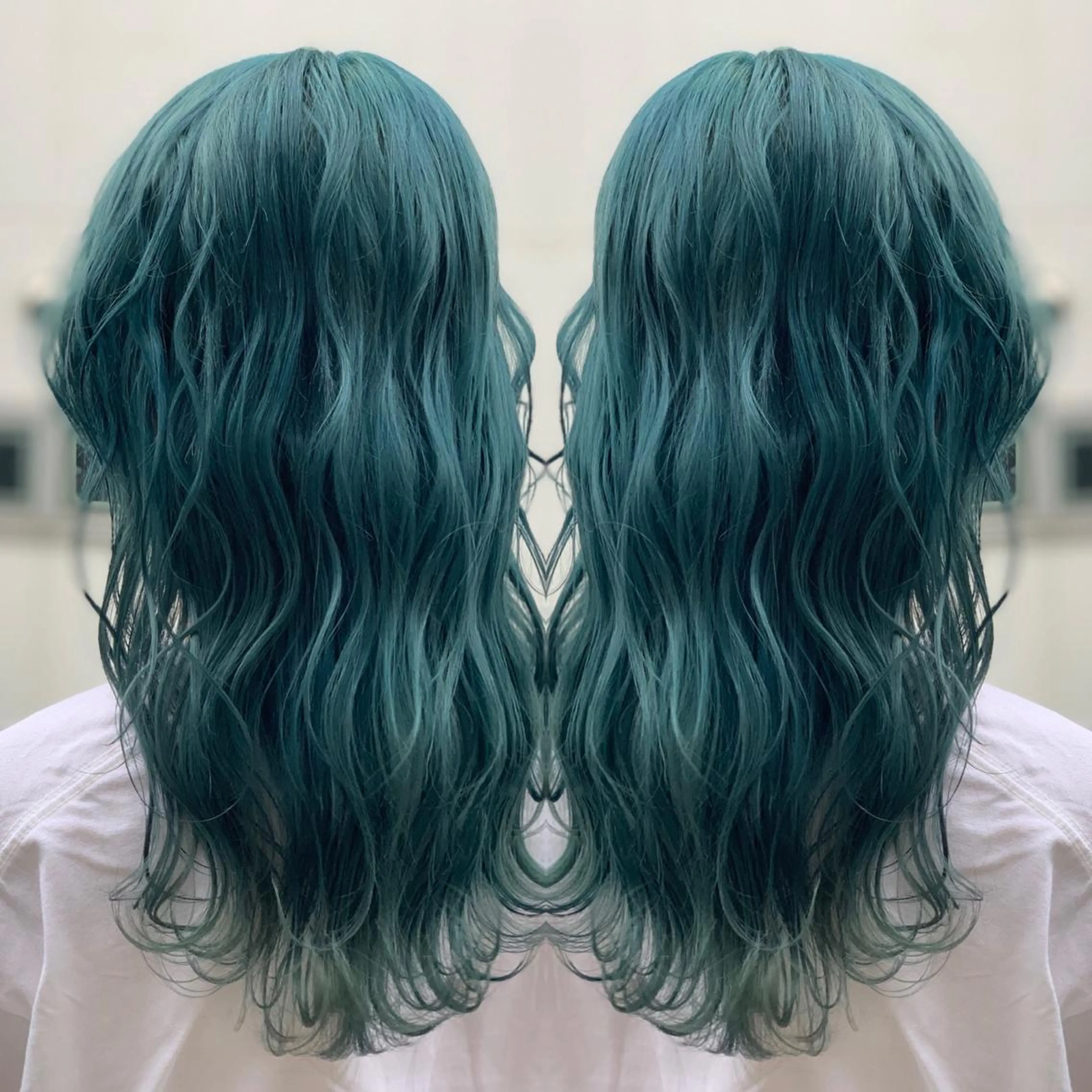 セミロング カラー ヘアアレンジ ヘアカラー トリートメント ヘアセット 髪質改善×ハイトーン 中田啄也のヘアスタイル