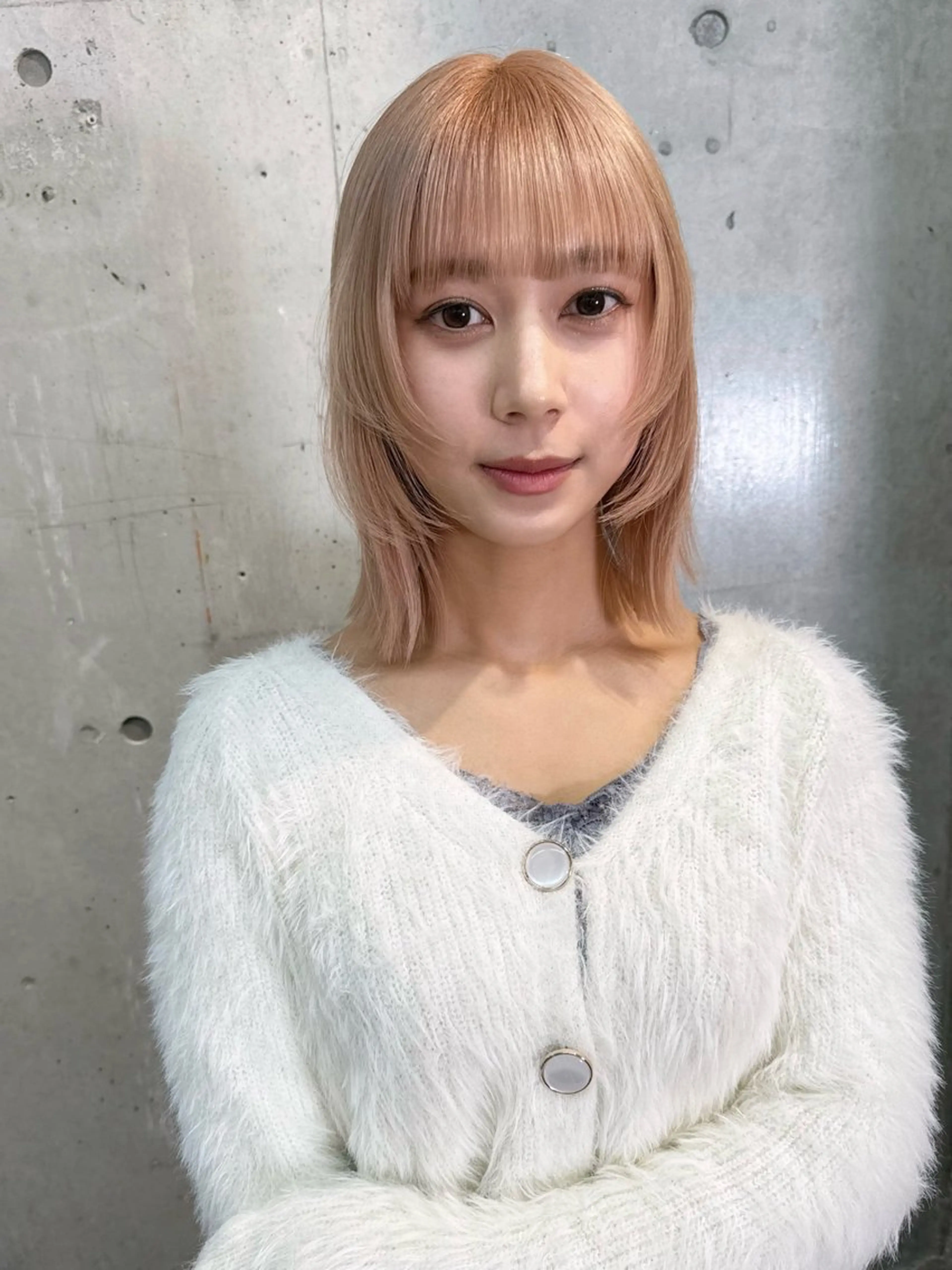 ミディアム カラー ヘアアレンジ ミディアムパーマ ブリーチ ケアブリーチ ダブルカラー ハイライトカラー ヘアカラー lani 天神大名/ブリーチのヘアスタイル