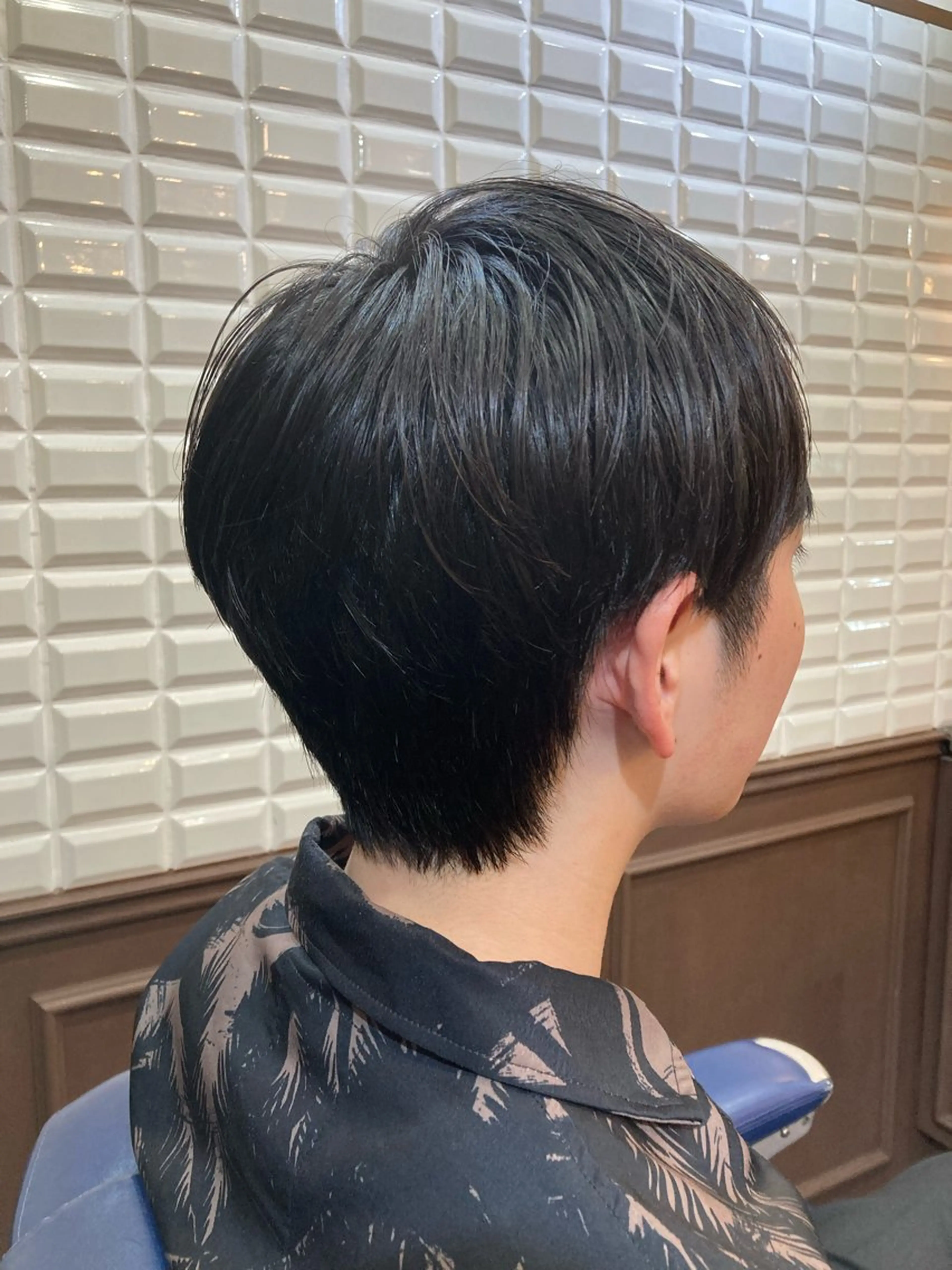 ショート メンズ マッシュ シースルーマッシュ ルピナス中田店長 山口大地のヘアスタイル