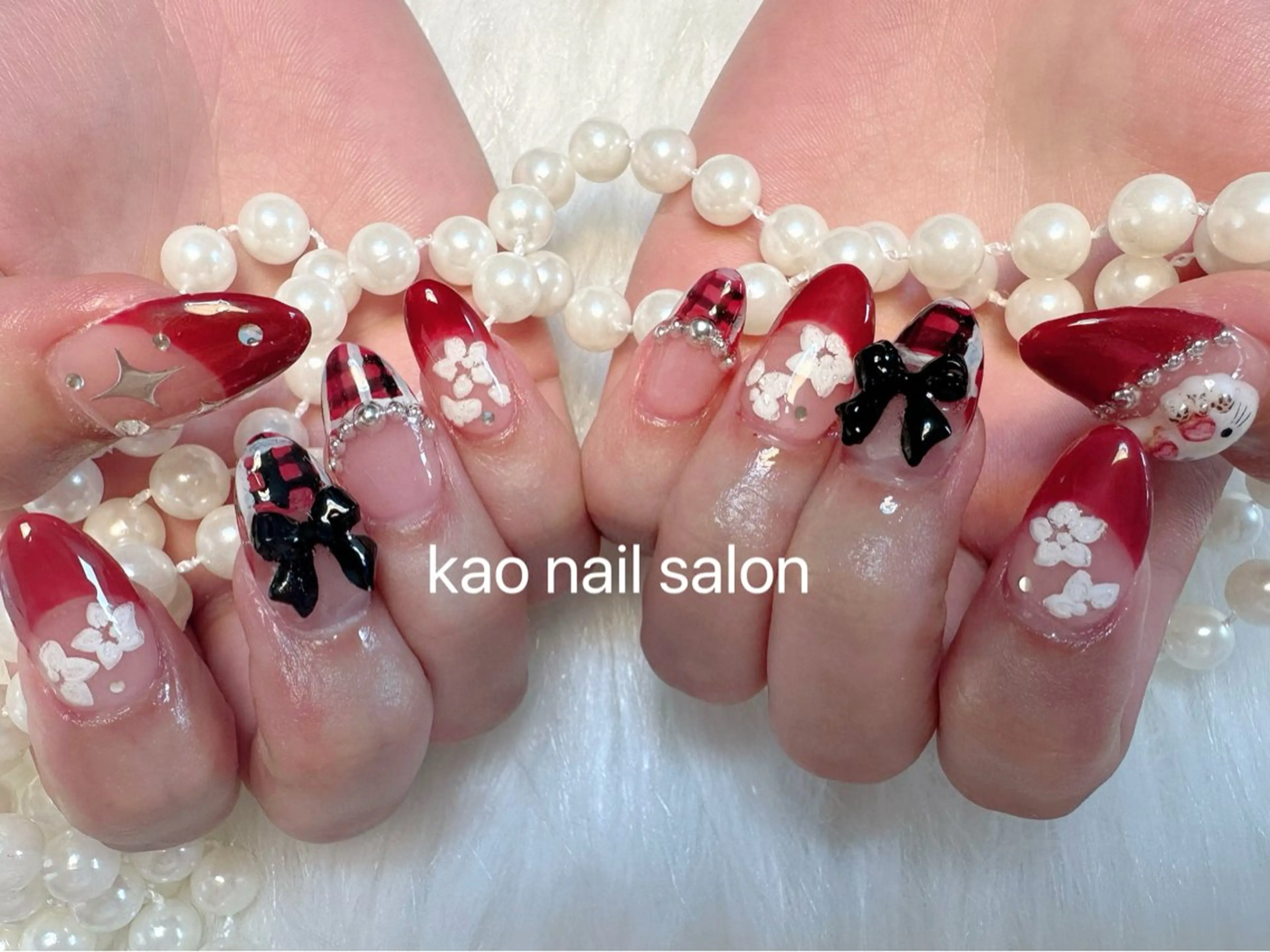 ネイル チークネイル 長さ出し フットネイル フレンチネイル ジェルネイル ハンドネイル kao nail マグネット/長さだしのネイルデザイン