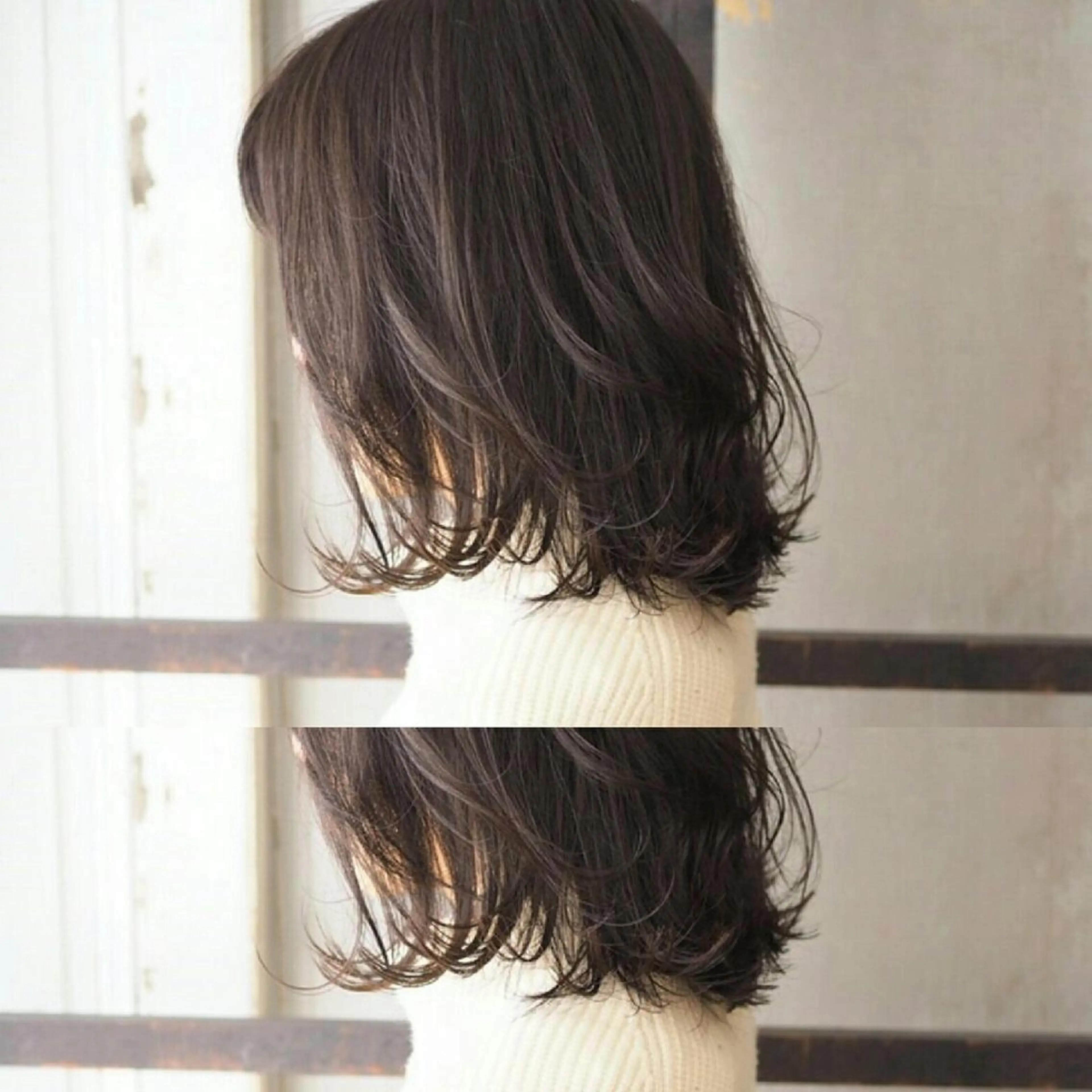 ミディアム カラー ベージュカラー 外ハネヘア RITA Hairs所属・Kawamoto Shinyaのヘアスタイル