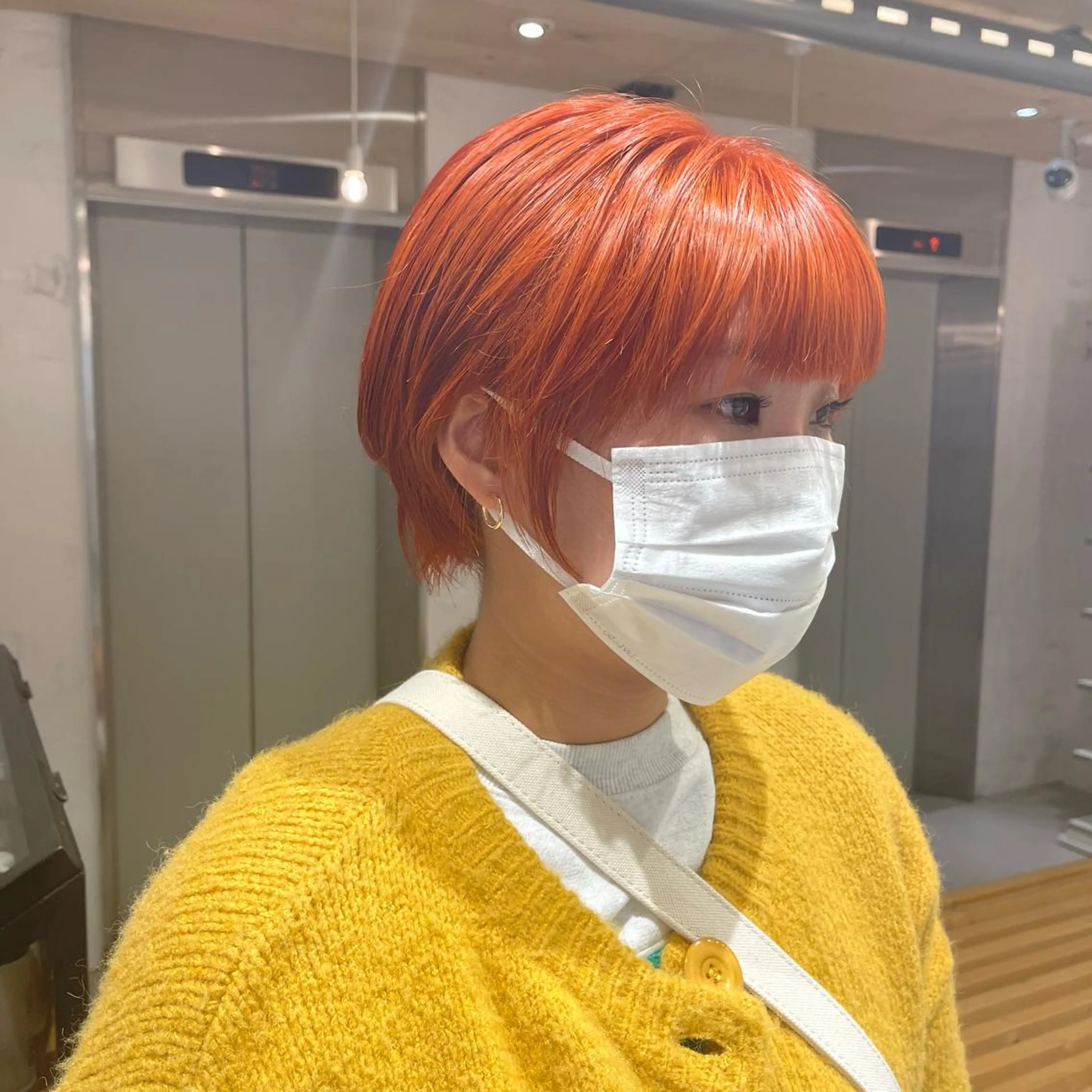 ショート カラー ヘアカラー トリートメント lunty miichiのヘアスタイル