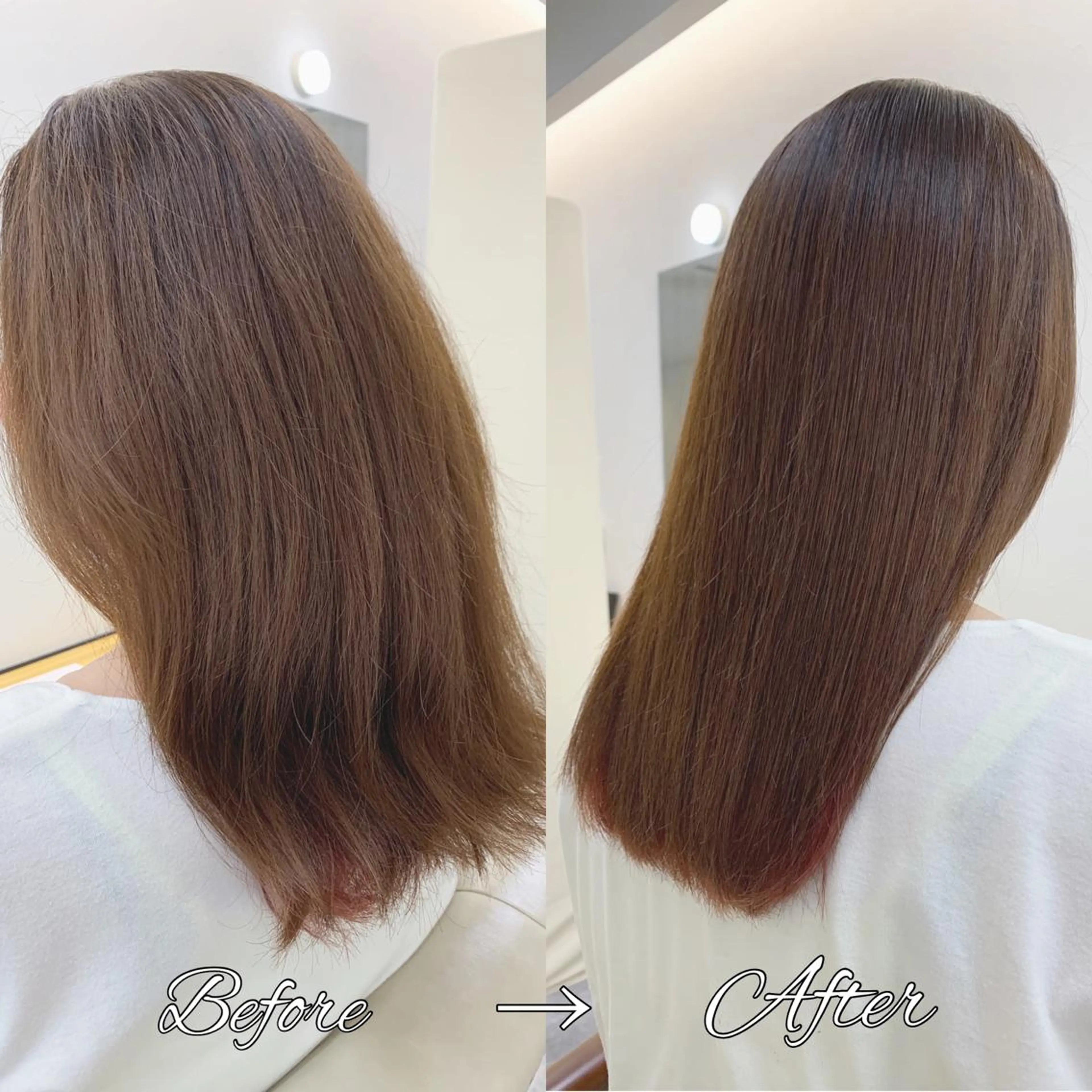 セミロング 髪質改善 カット 縮毛矯正 H所属・H (エイチ) 烏丸御池店のヘアスタイル