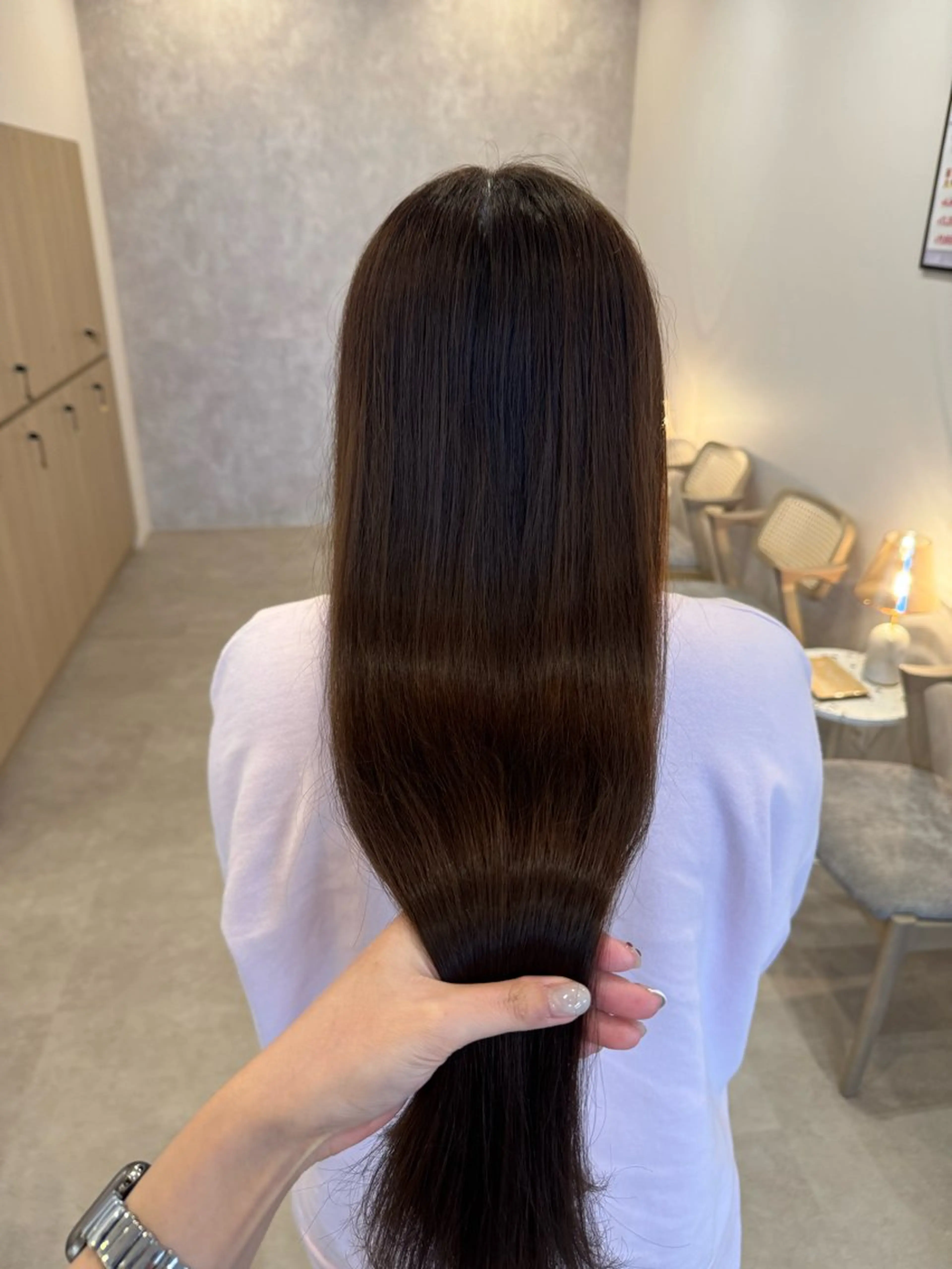 ロング カット ヘアカラー トリートメント ともか/美髪透明感 カラー/顔周りカットのヘアスタイル