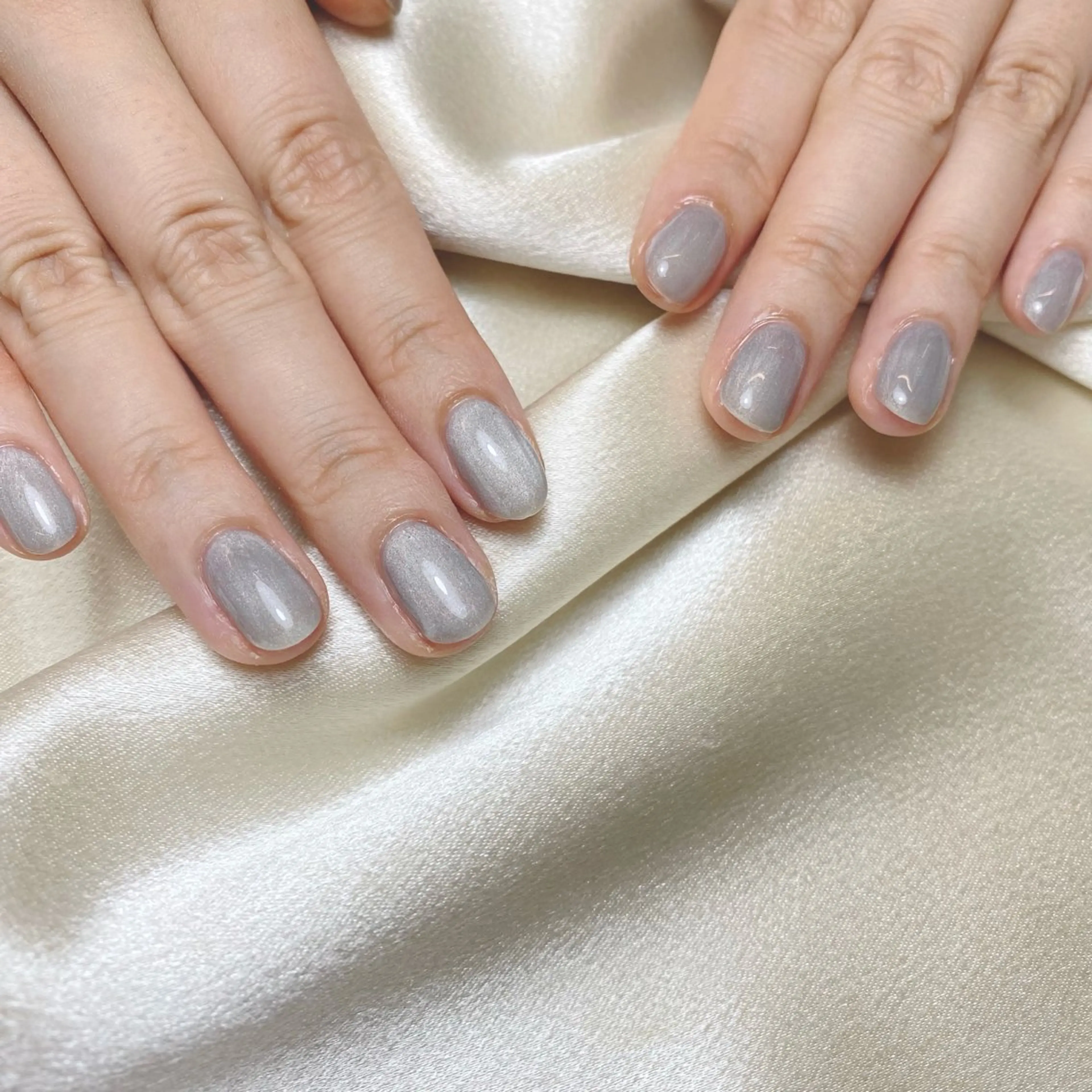 ネイル ブルー 長さ出し フラッシュネイル フットネイル フレンチネイル ハンドネイル fein. miku🎀🍼のネイルデザイン