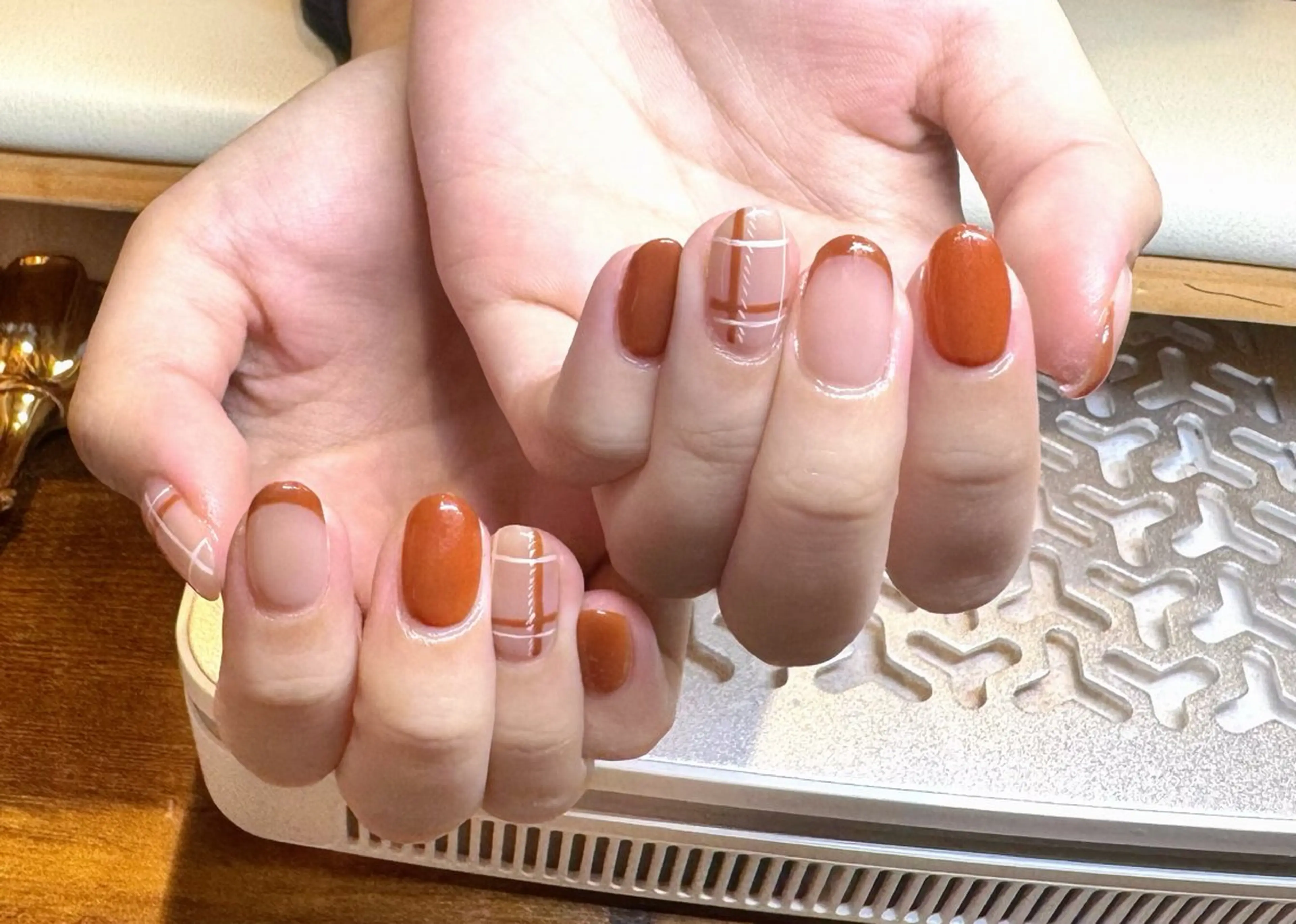 ネイル ニュアンスネイル シンプルネイル 冬ネイル ハンドネイル RinRin　nail所属・孔 ジンシェンのネイルデザイン