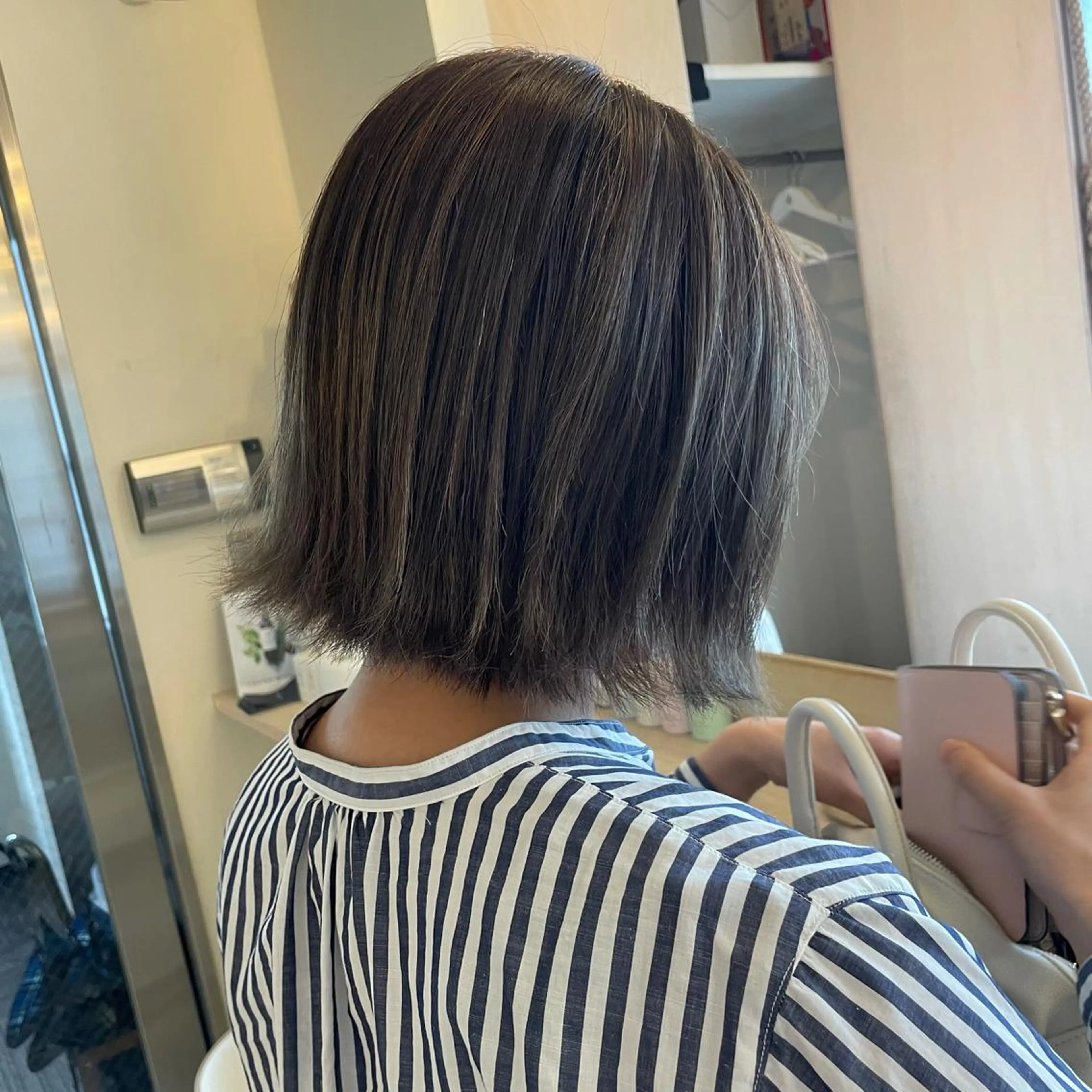 ショート カラー ハイライトカラー ハイライト ヘアカラー ボブウルフ／ボブ Satsuki【名駅のヘアスタイル